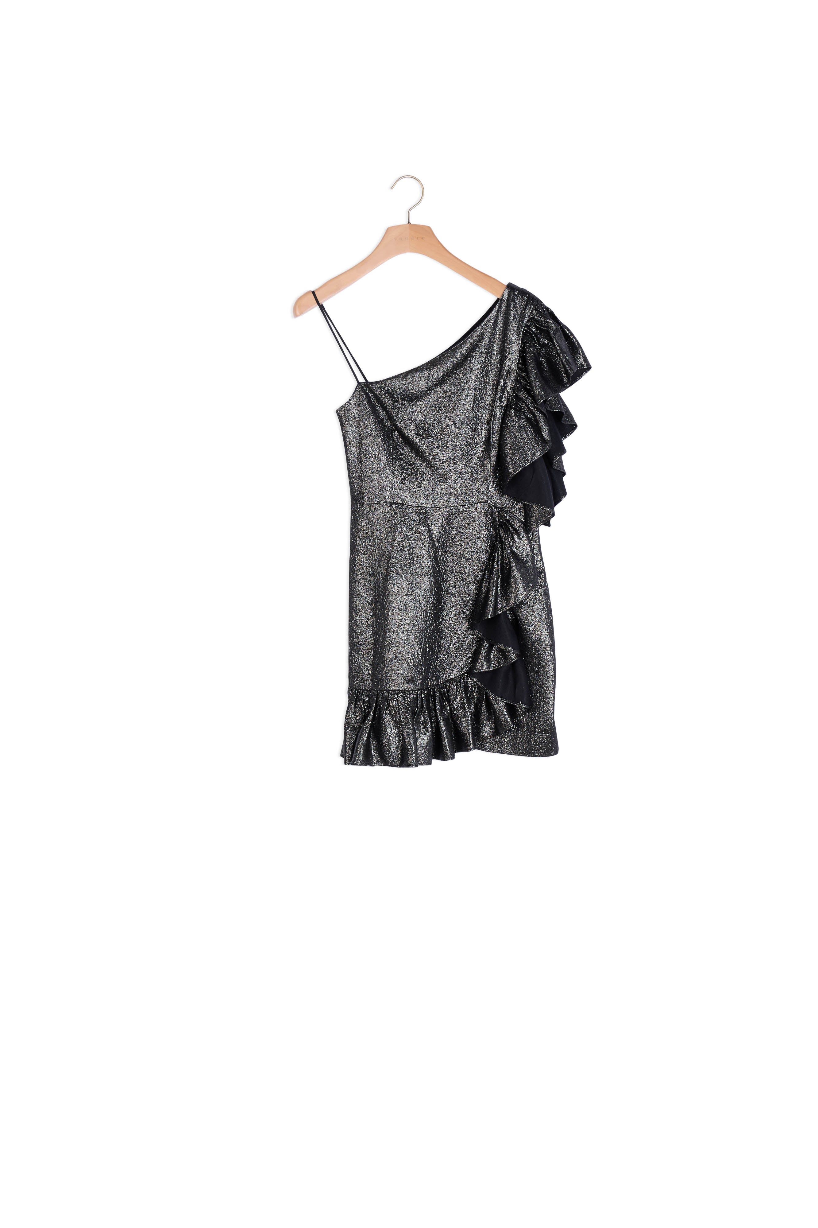 Robe asymétrique volantée Sandro seconde main