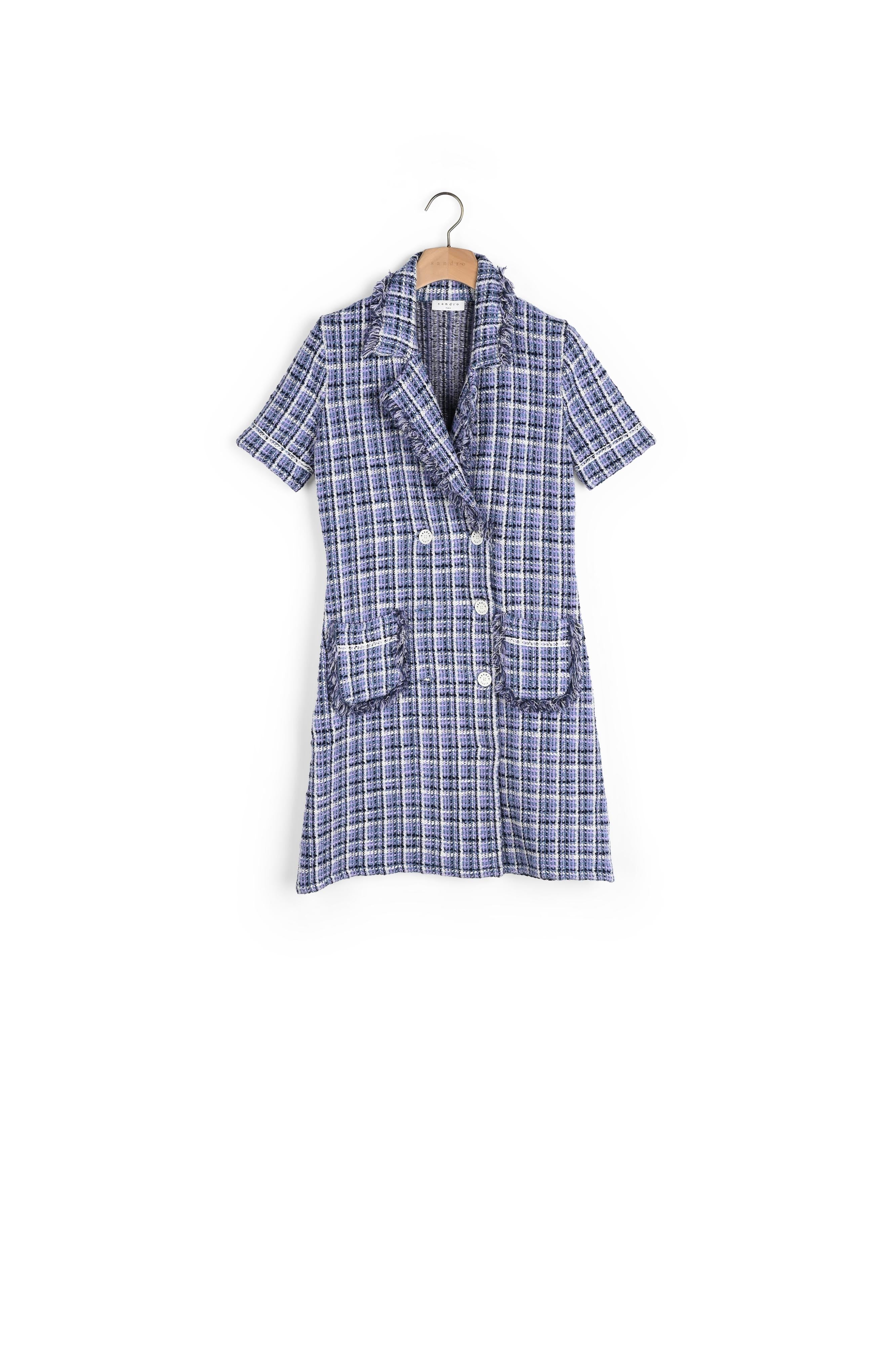Robe courte en tweed Sandro seconde main