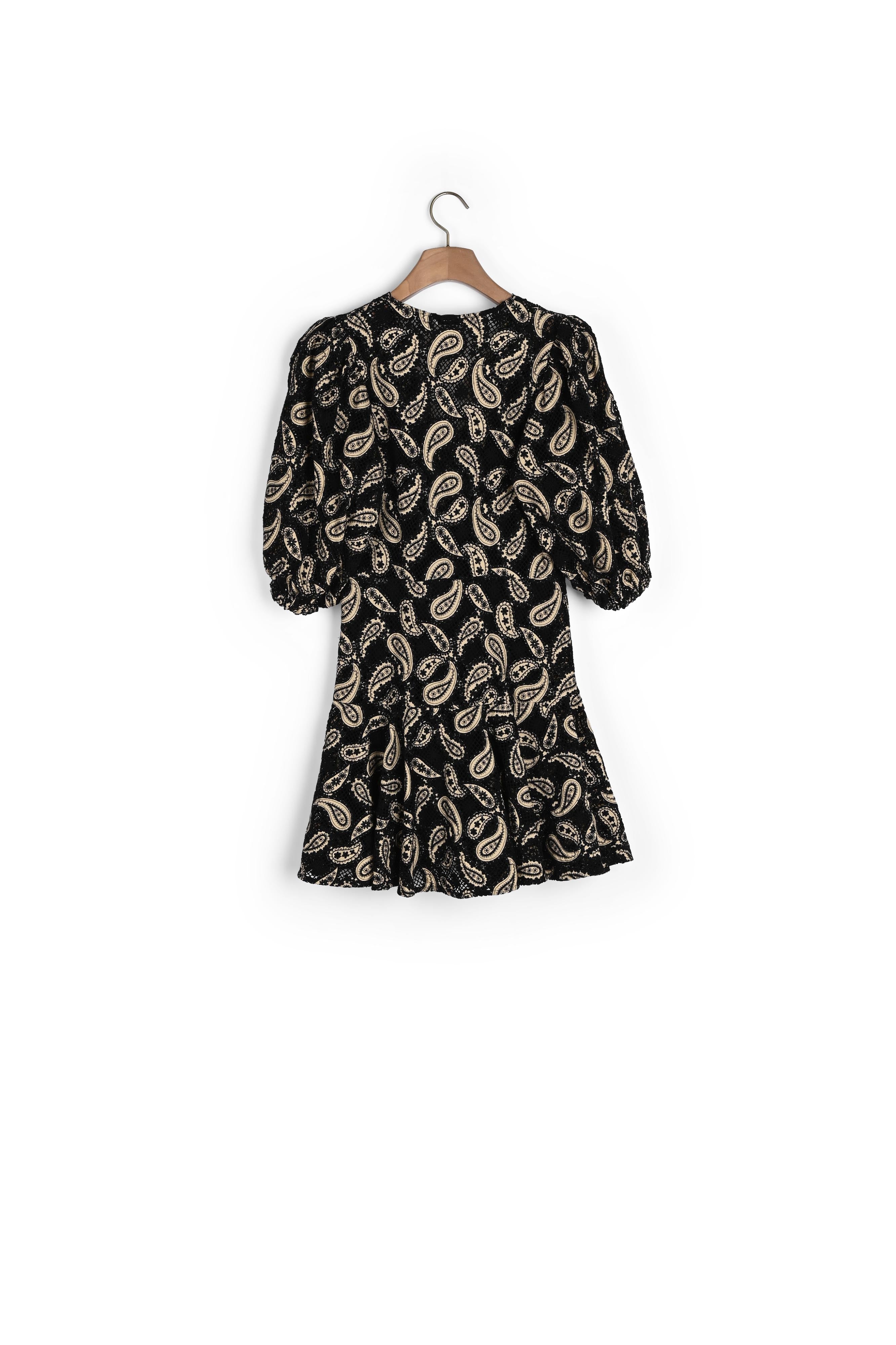 Robe courte en guipure motifs paisley Sandro seconde main