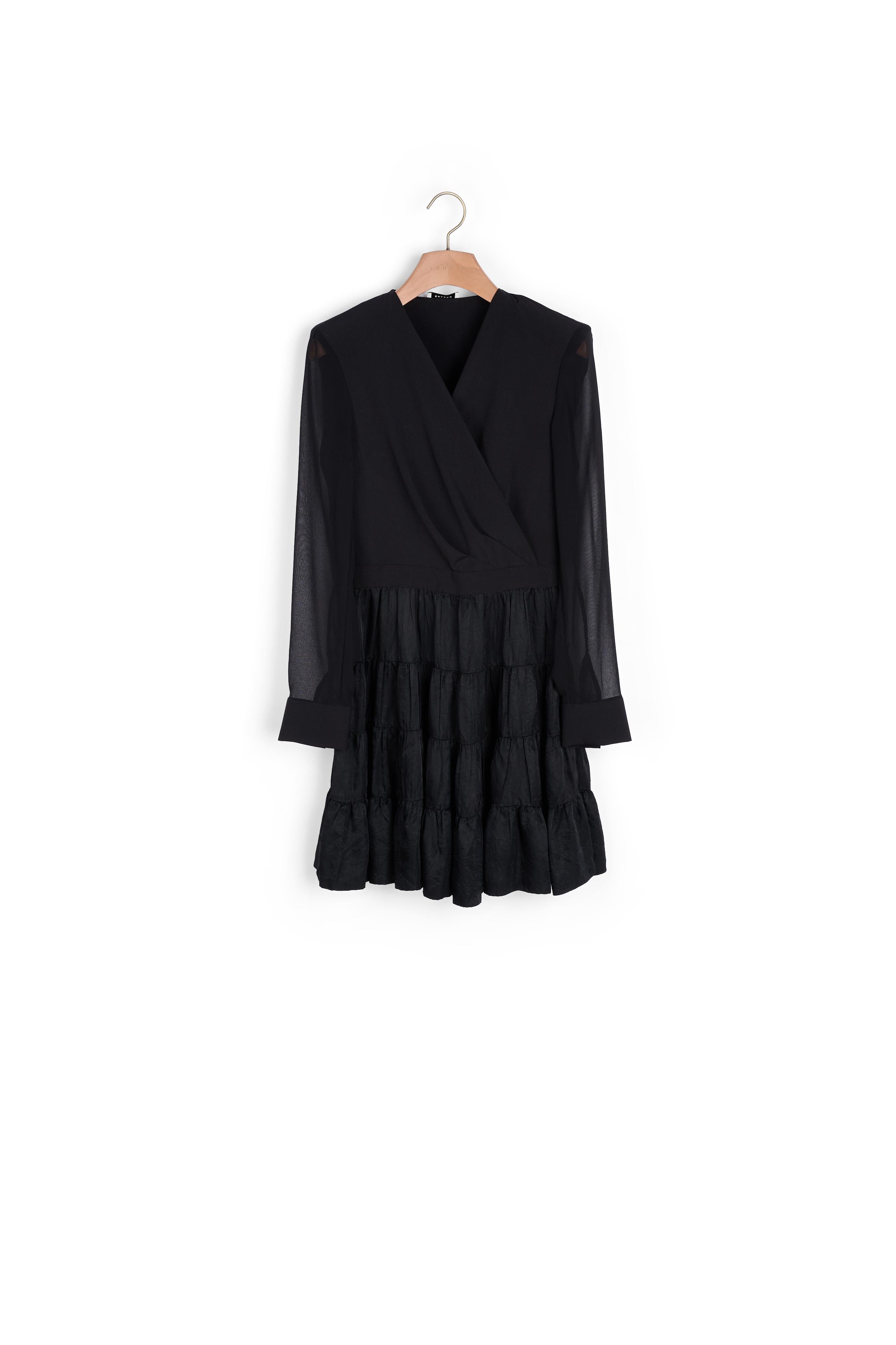 Robe courte fluide bimatières Sandro seconde main