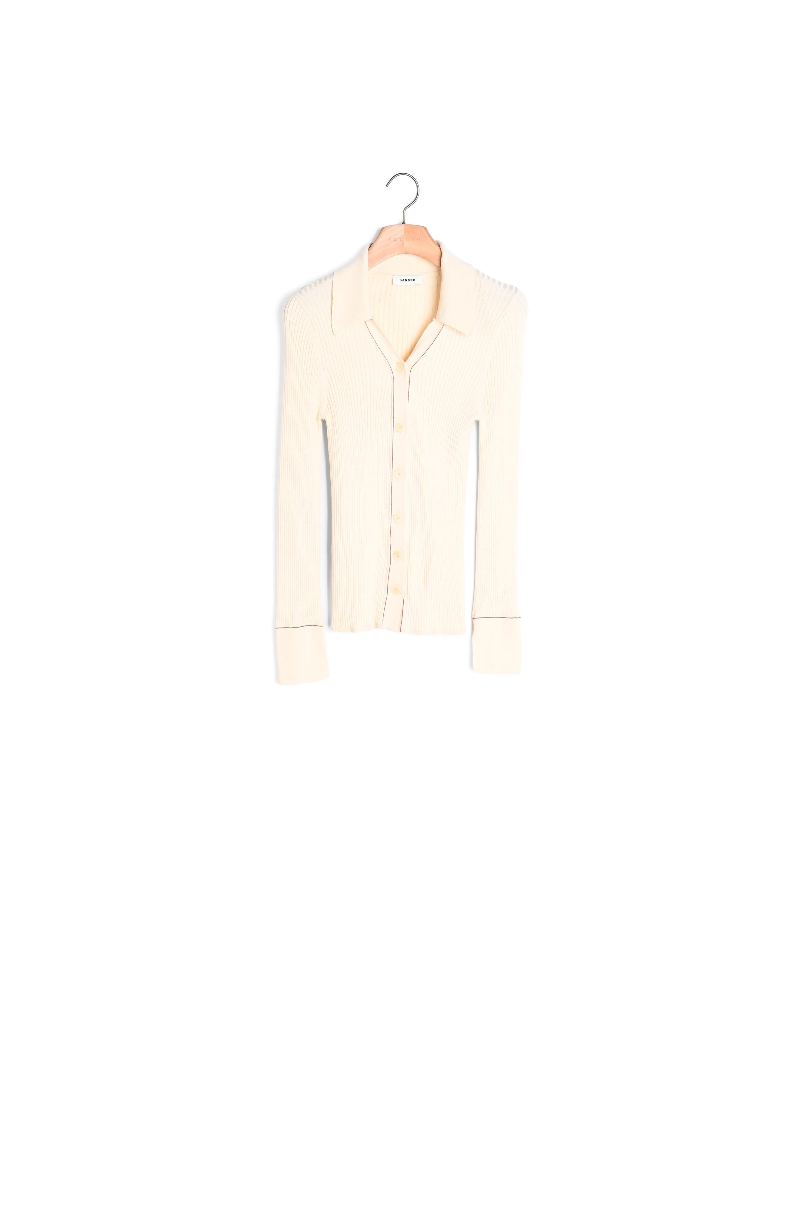 Cardigan en Maille fine surpiquée Sandro seconde main