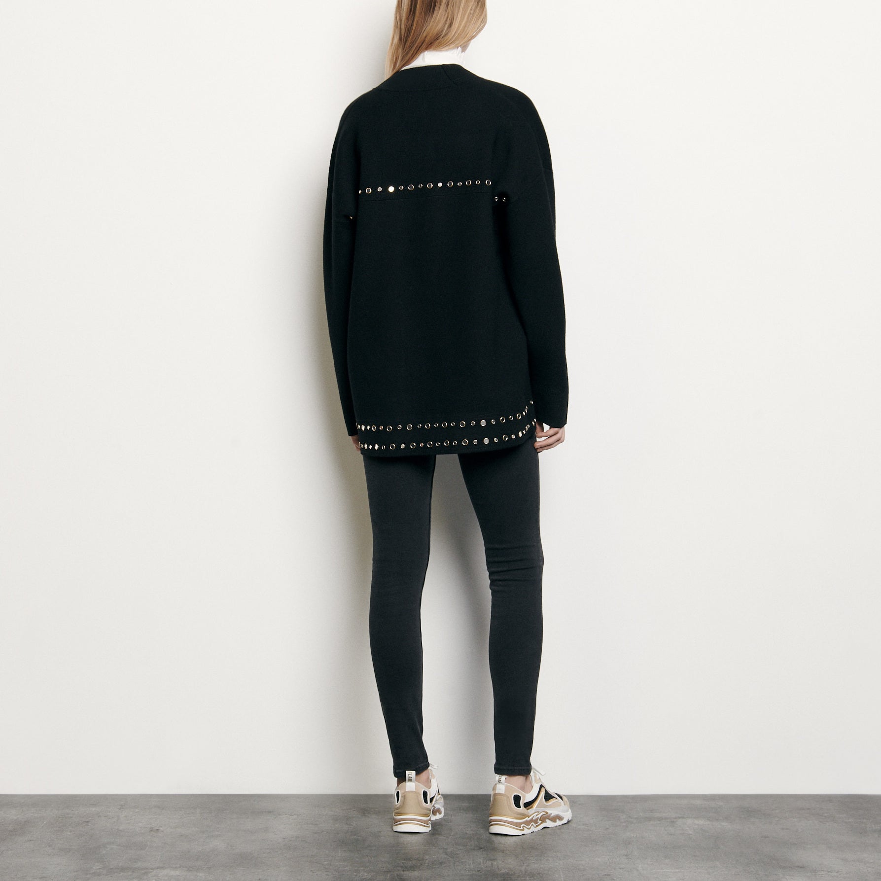 Cardi-coat orné de studs Sandro seconde main