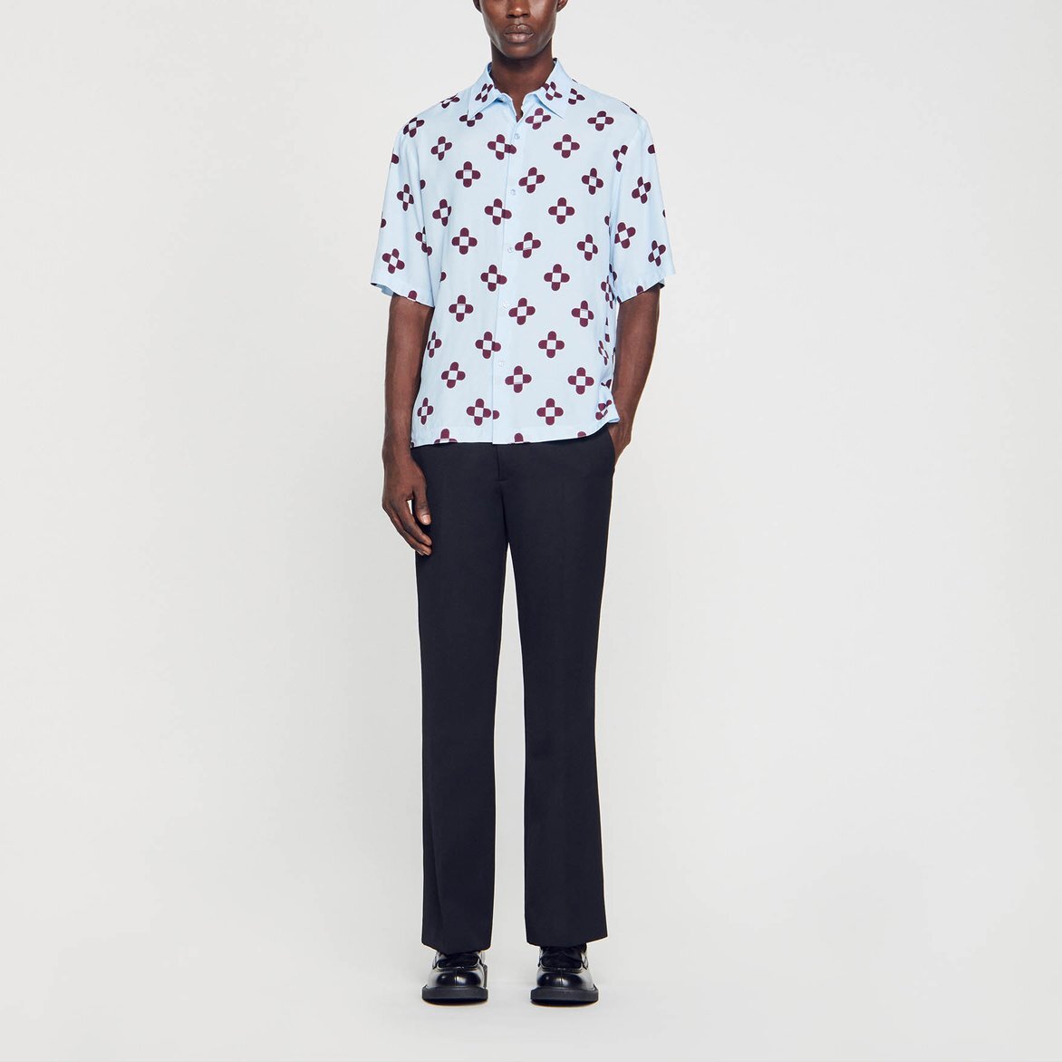 Chemise Cross Flower manches courtes Sandro seconde main