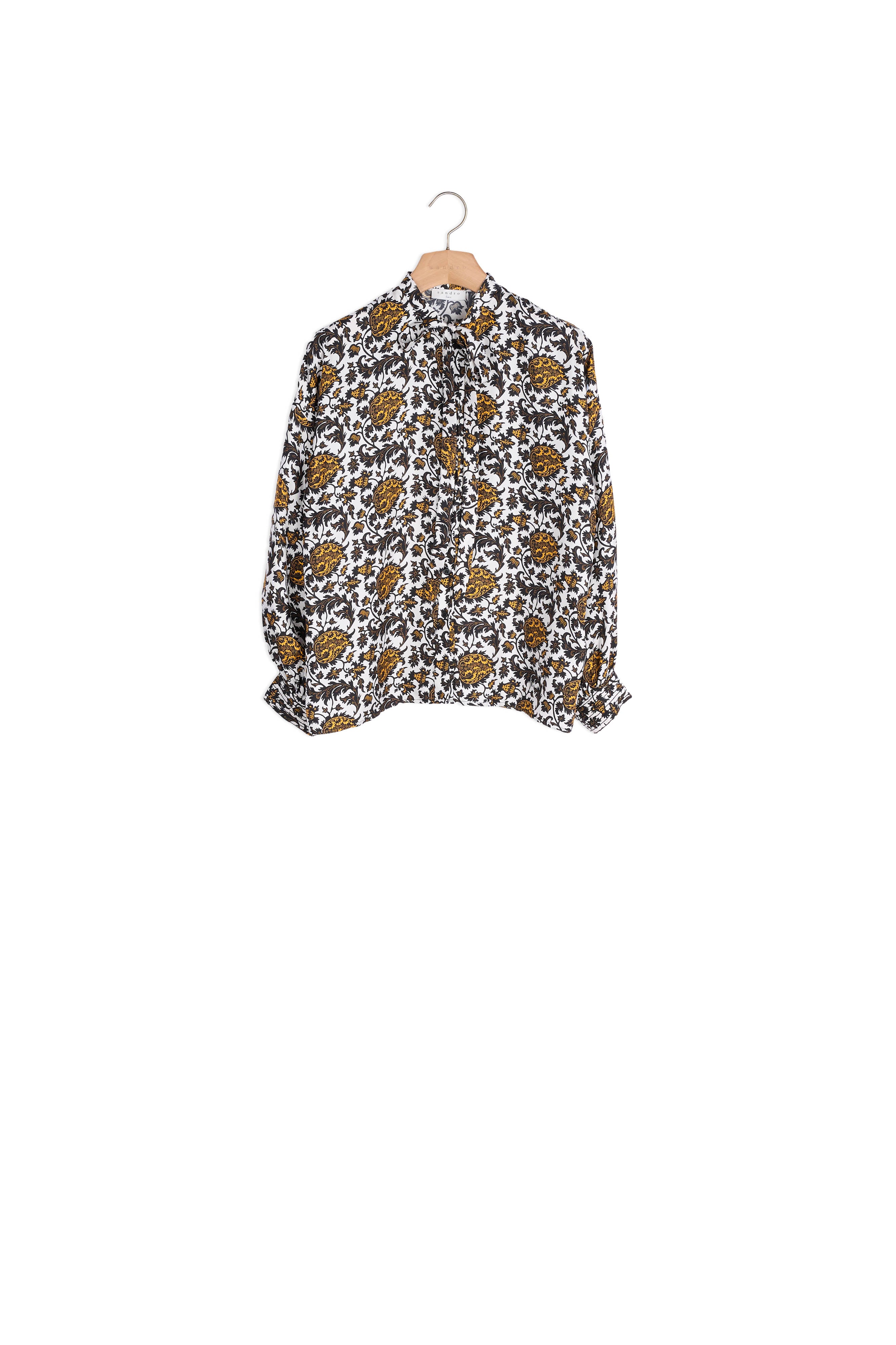Chemise imprimée en soie Sandro seconde main