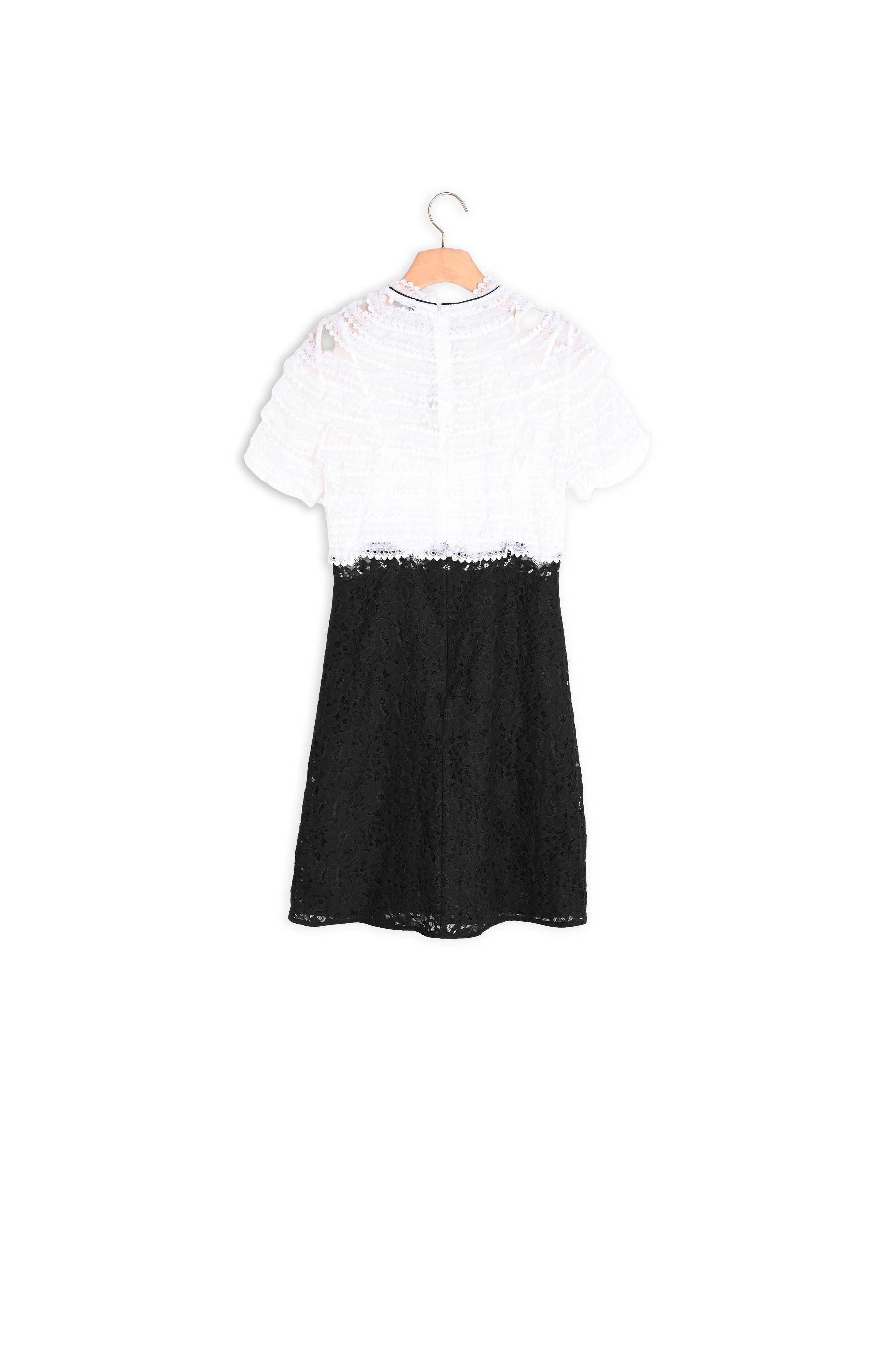 Robe en dentelle bicolore Sandro seconde main