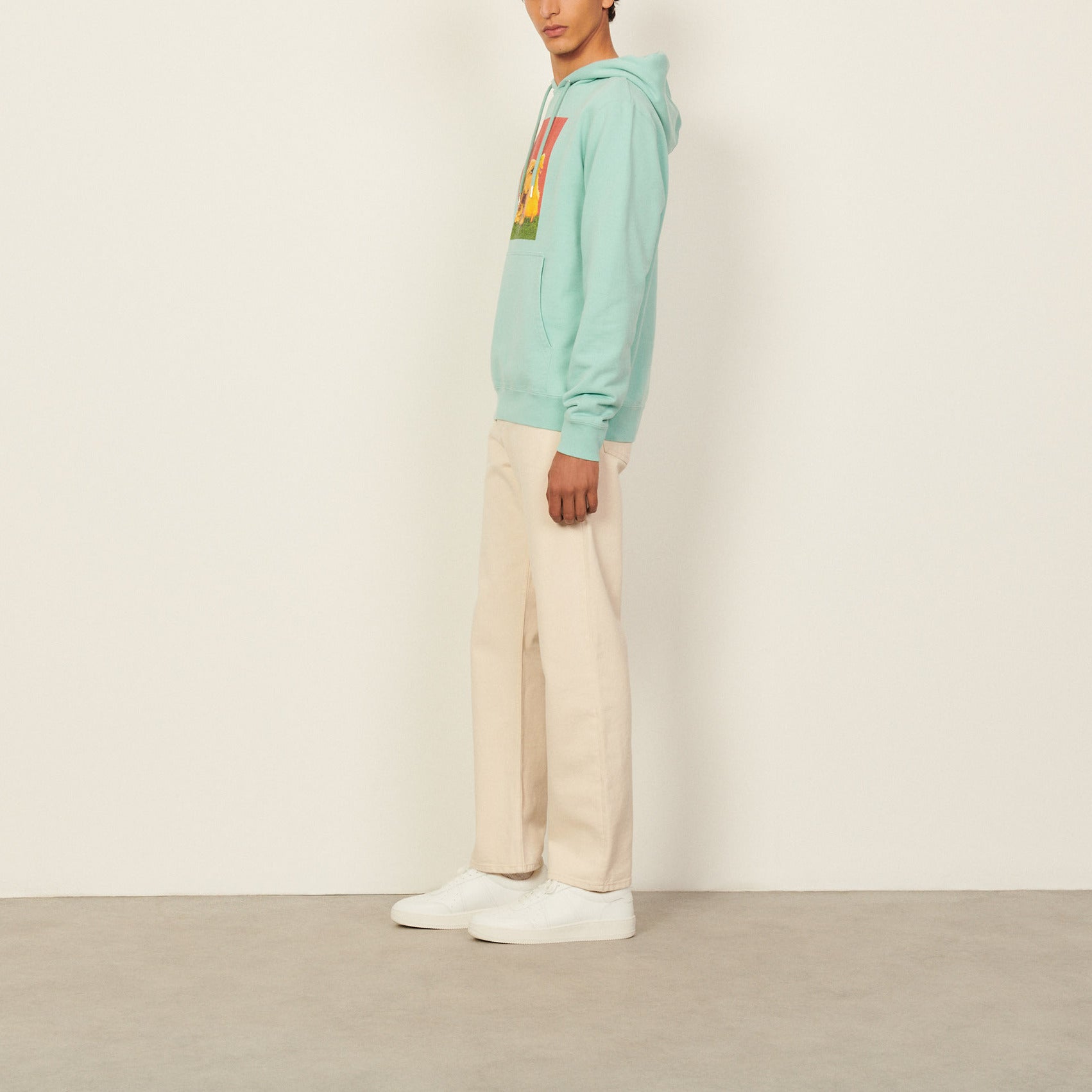 Hoodie en coton avec iconographie Sandro seconde main