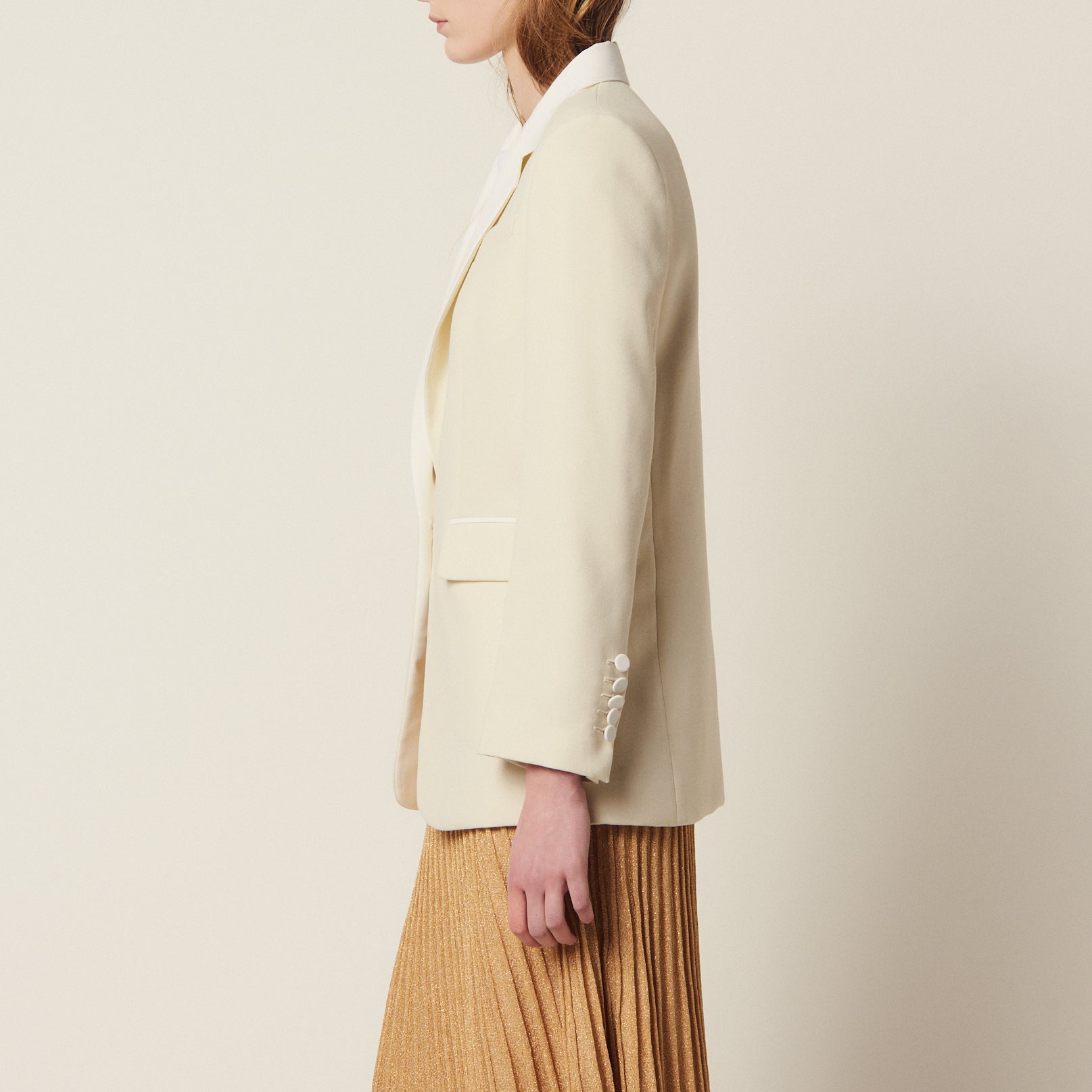 Veste de tailleur à col contrasté Sandro seconde main