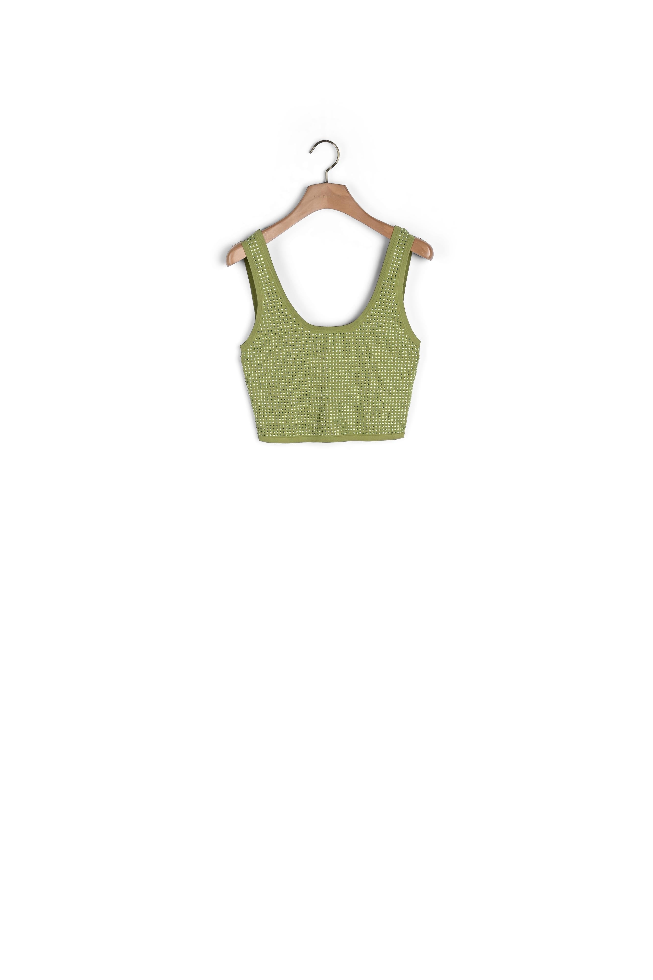 Top brassière strassé Sandro seconde main