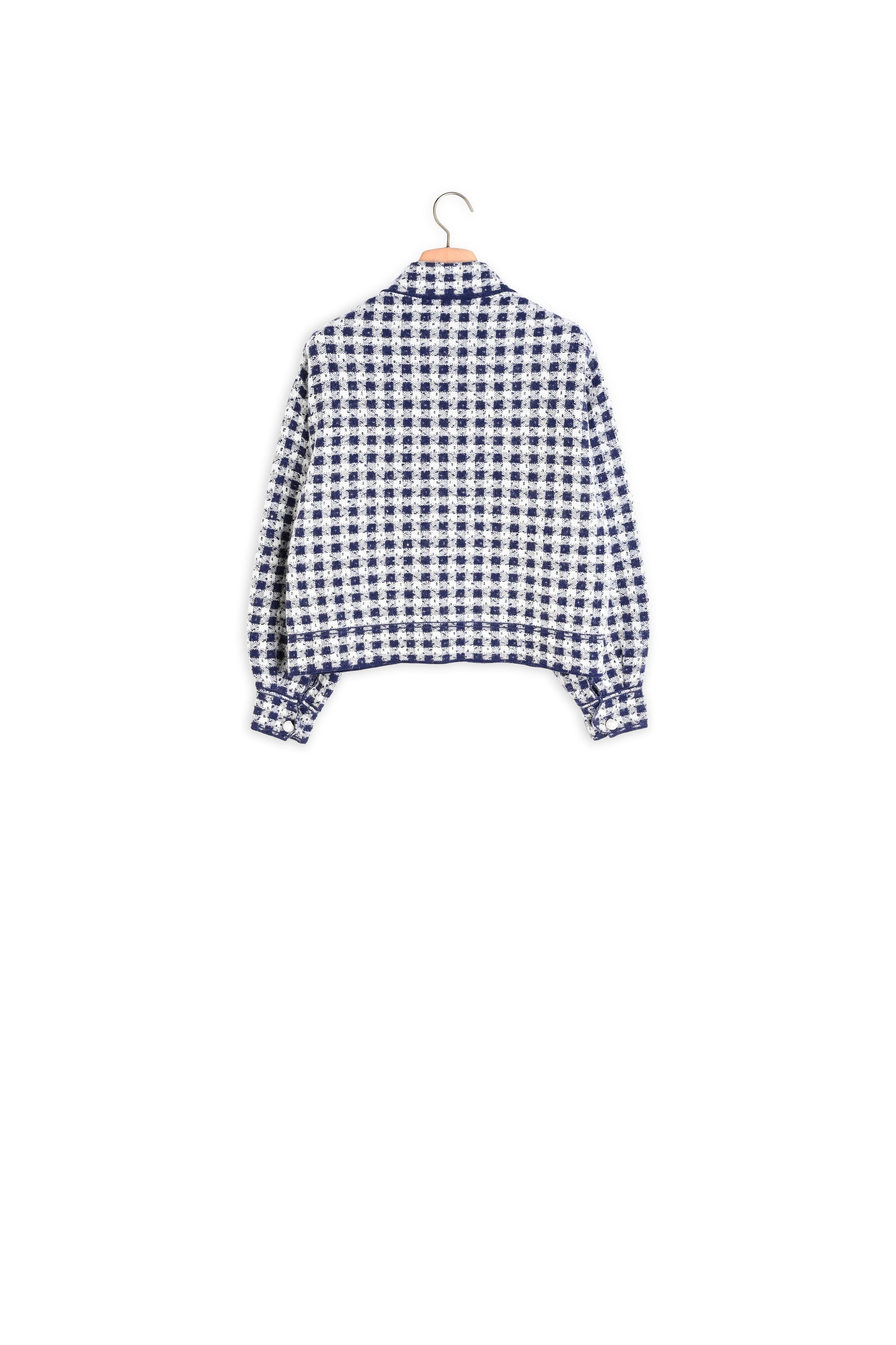 Veste courte en tweed jacquard Sandro seconde main