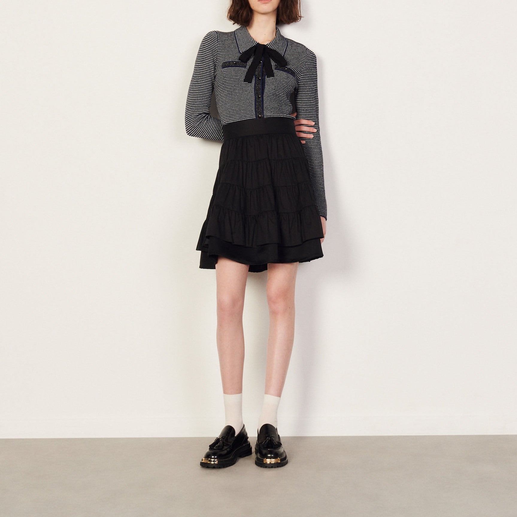 Cardigan court en Maille fantaisie Sandro seconde main