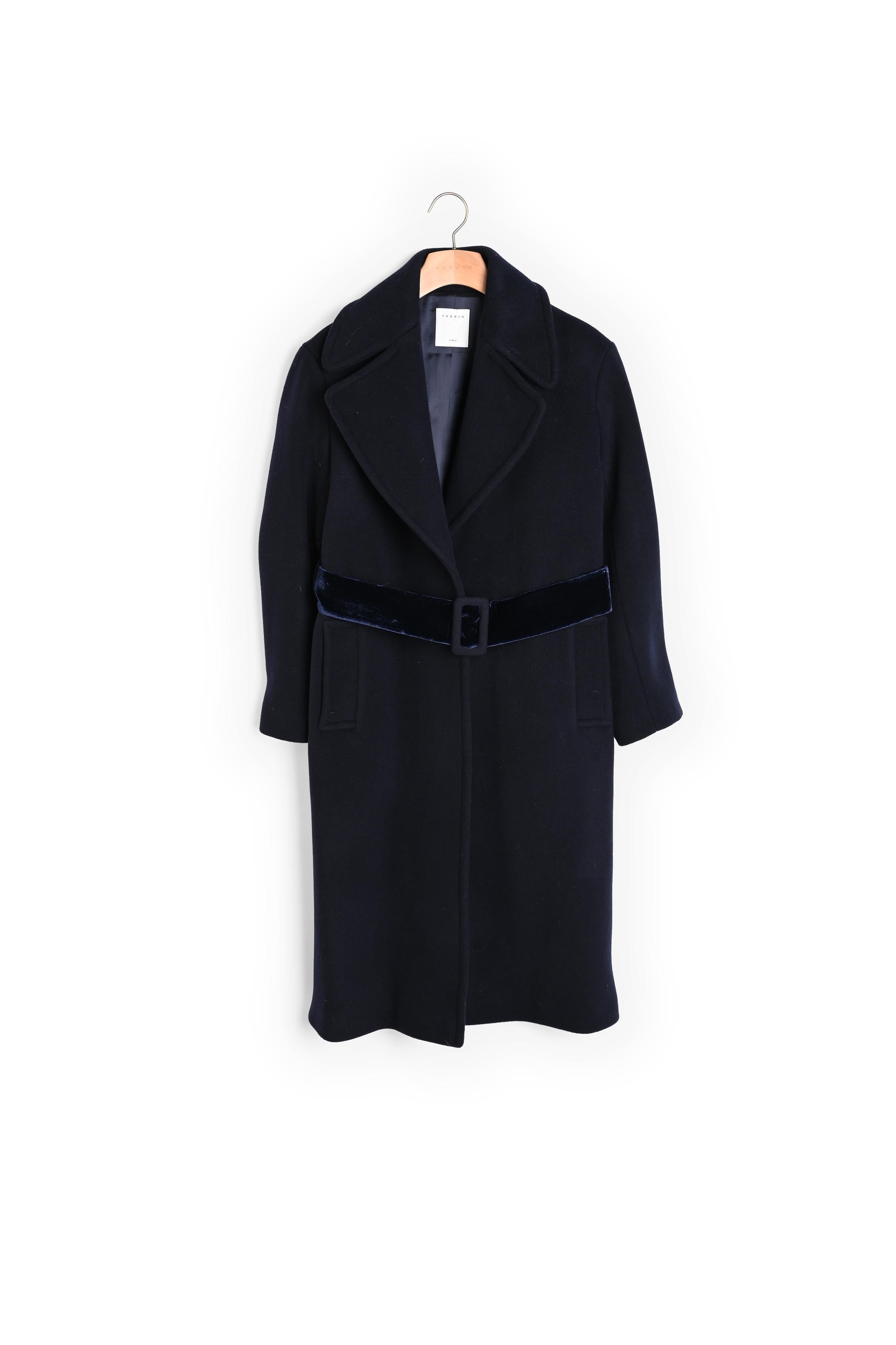 MANTEAU Marine Sandro seconde main