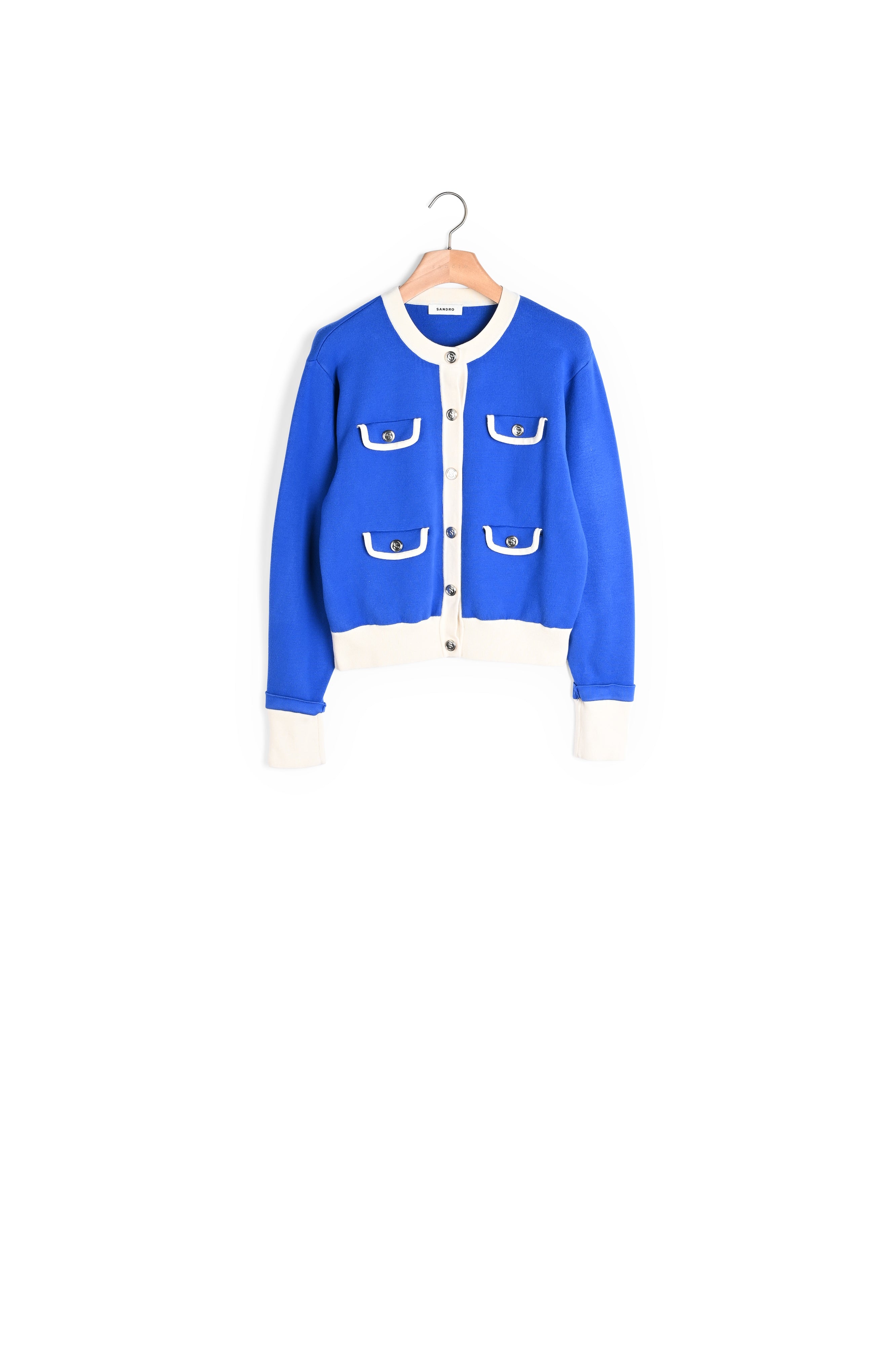 Cardigan bicolore à boutons Sandro seconde main