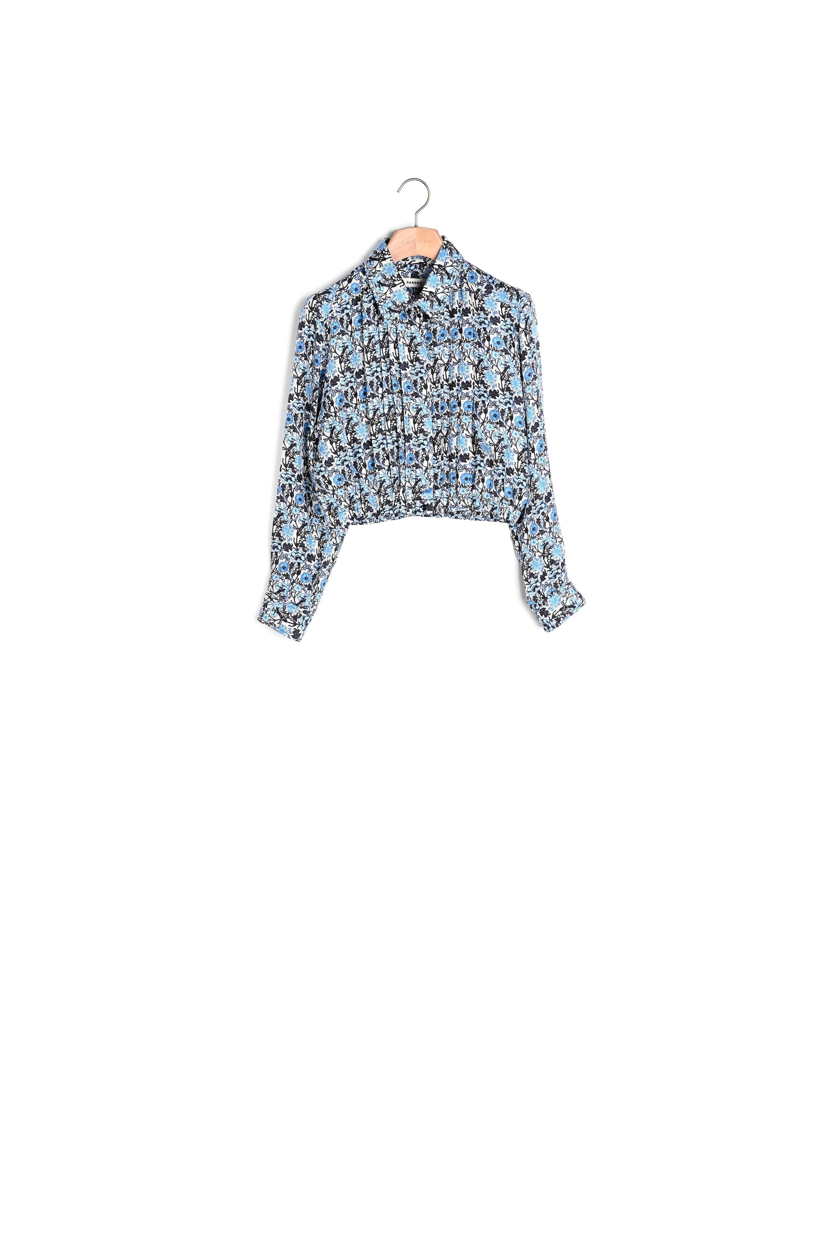 Chemise courte en soie Sandro seconde main