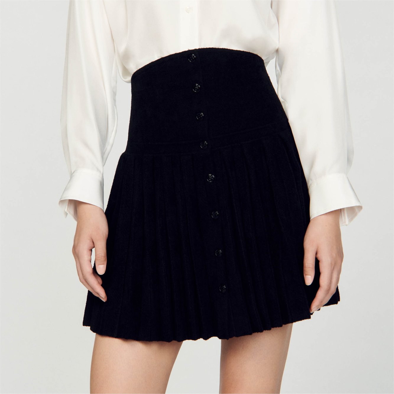 Jupe courte en Maille velours Sandro seconde main