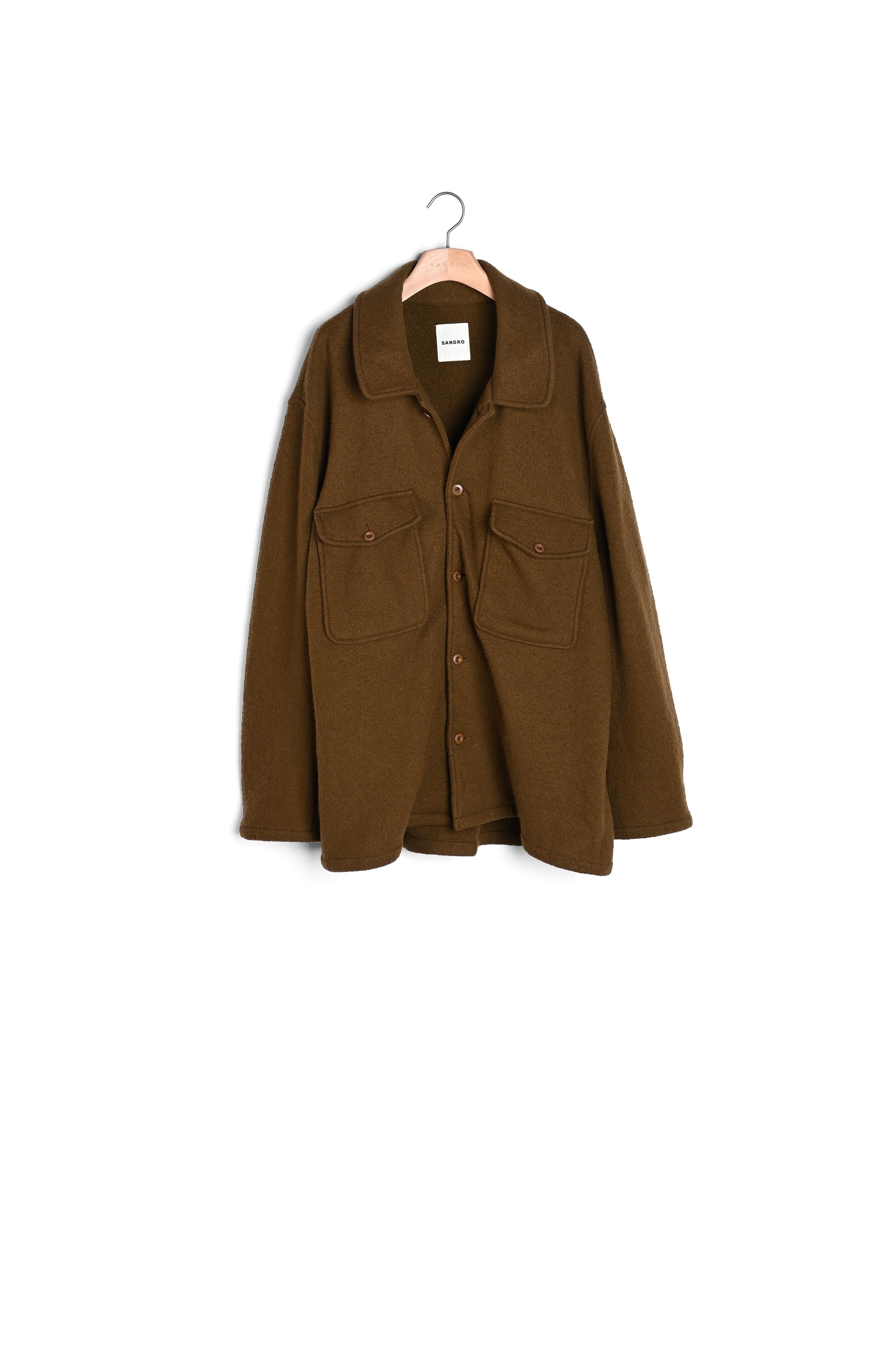 SurChemise en laine bouillie Sandro seconde main