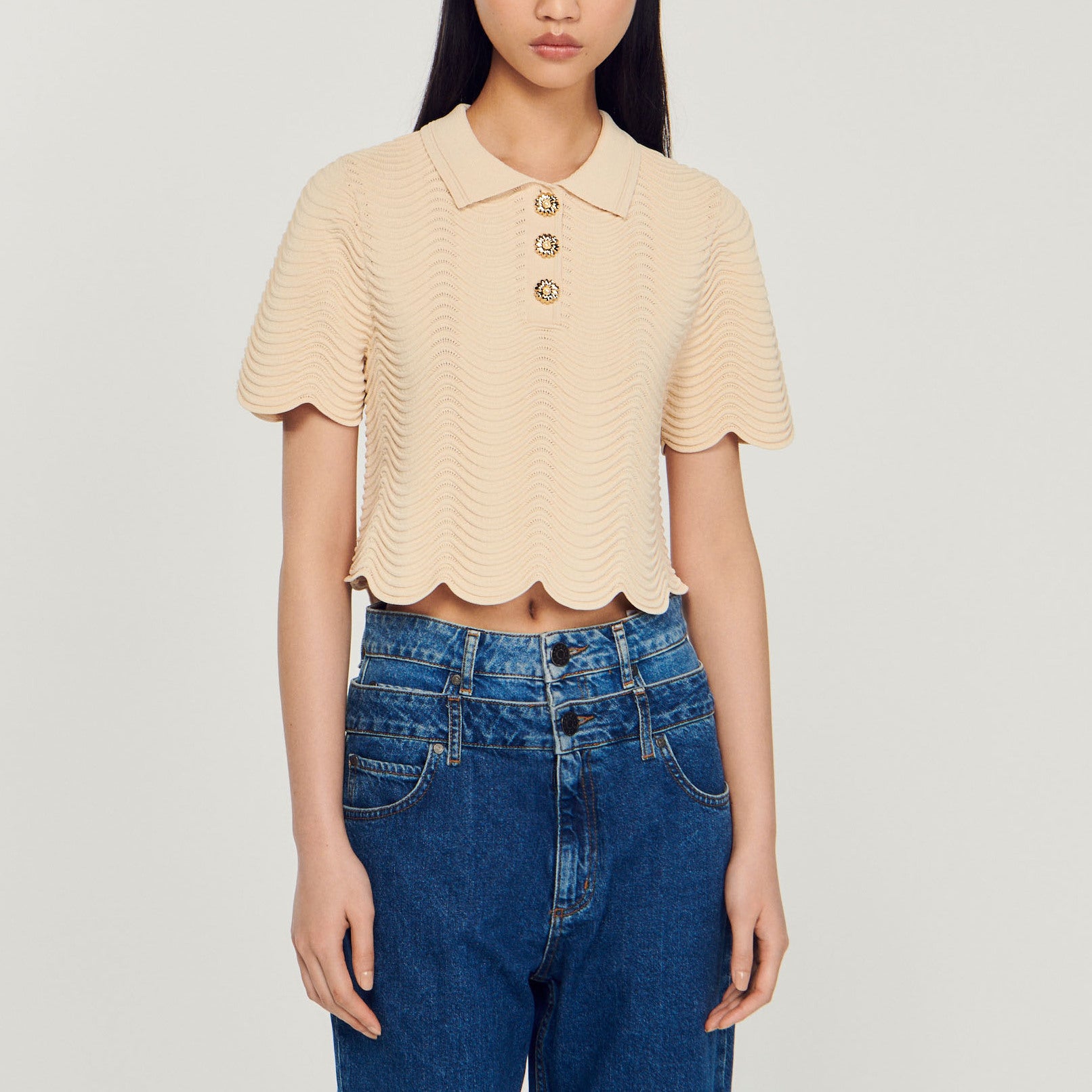 Pull court en Maille Sandro seconde main