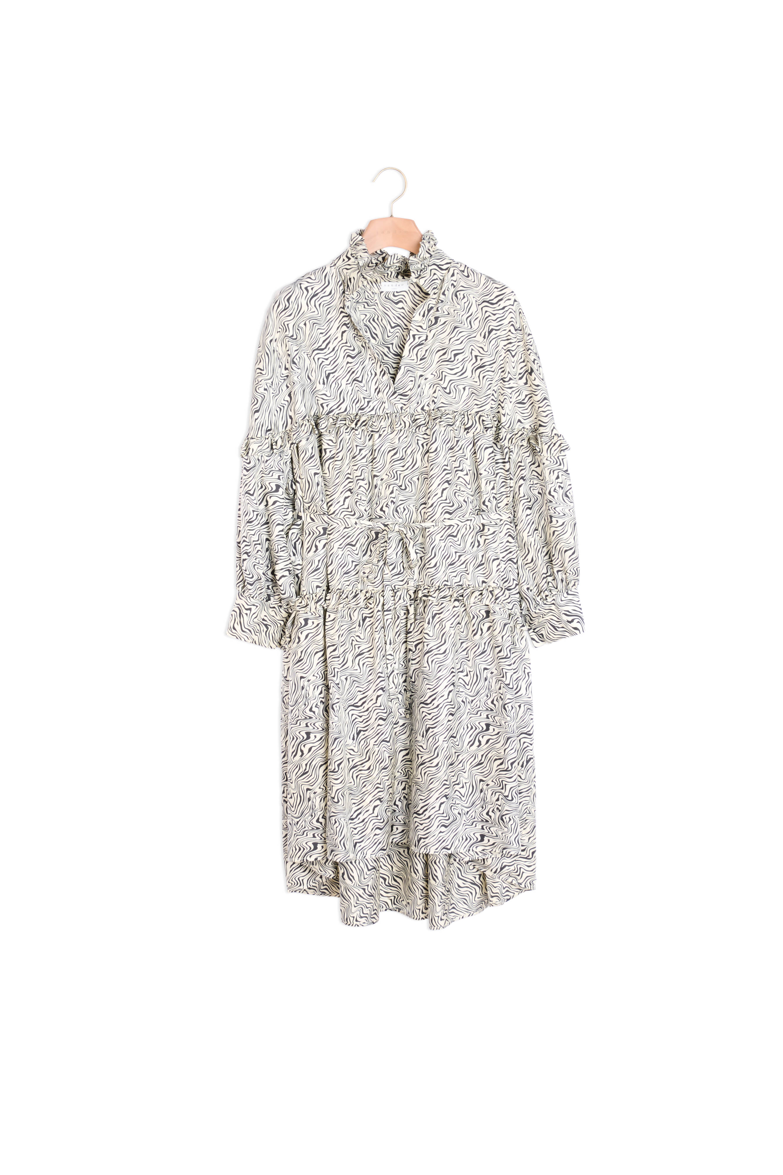 Robe imprimée oversize en soie Sandro seconde main