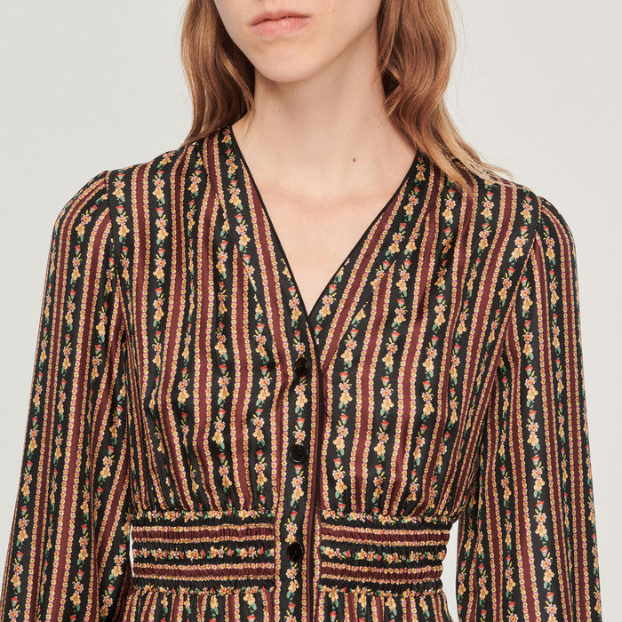 Robe courte imprimée Sandro seconde main