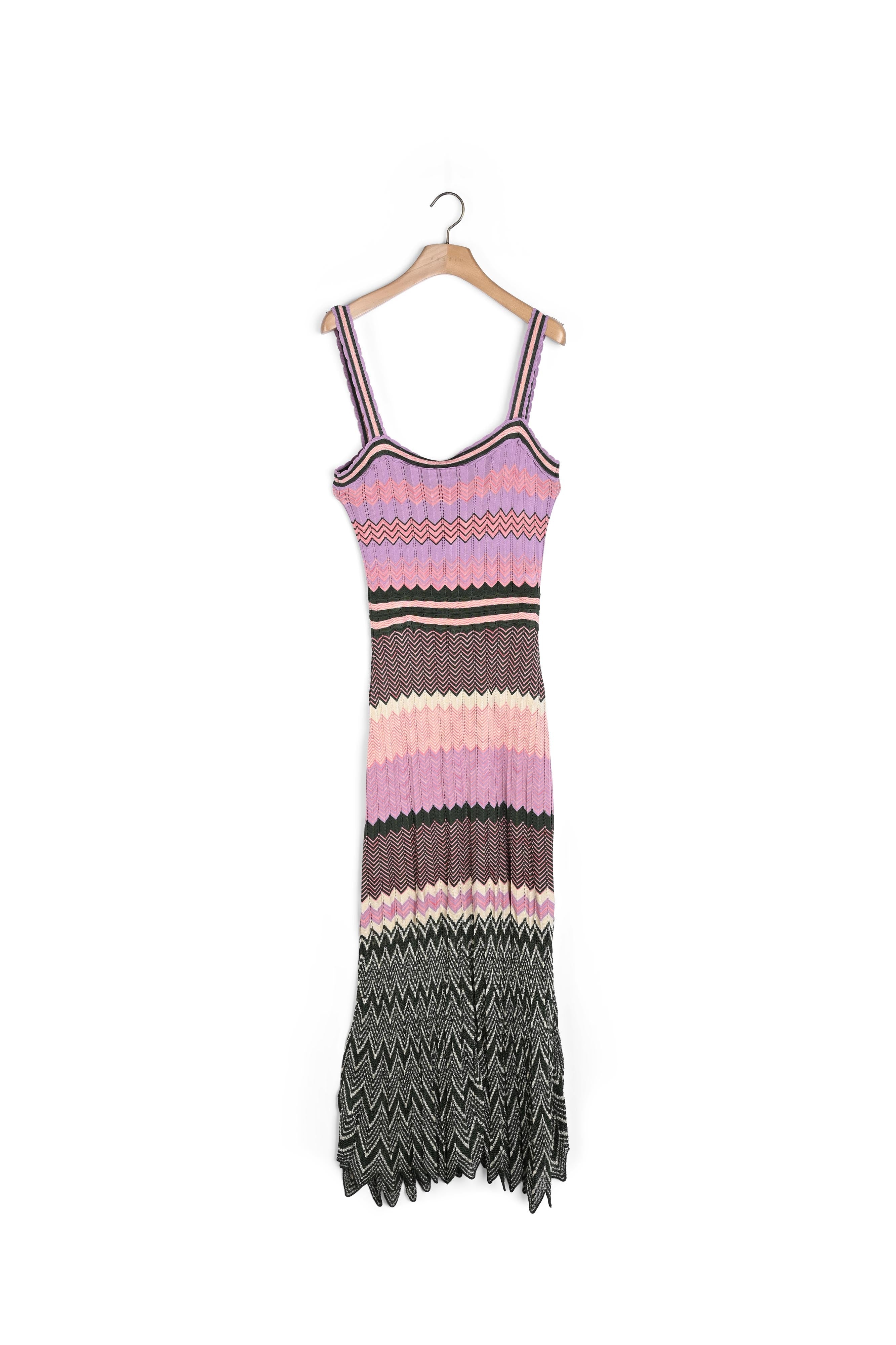 Robe en Maille à jeu de rayures Sandro seconde main