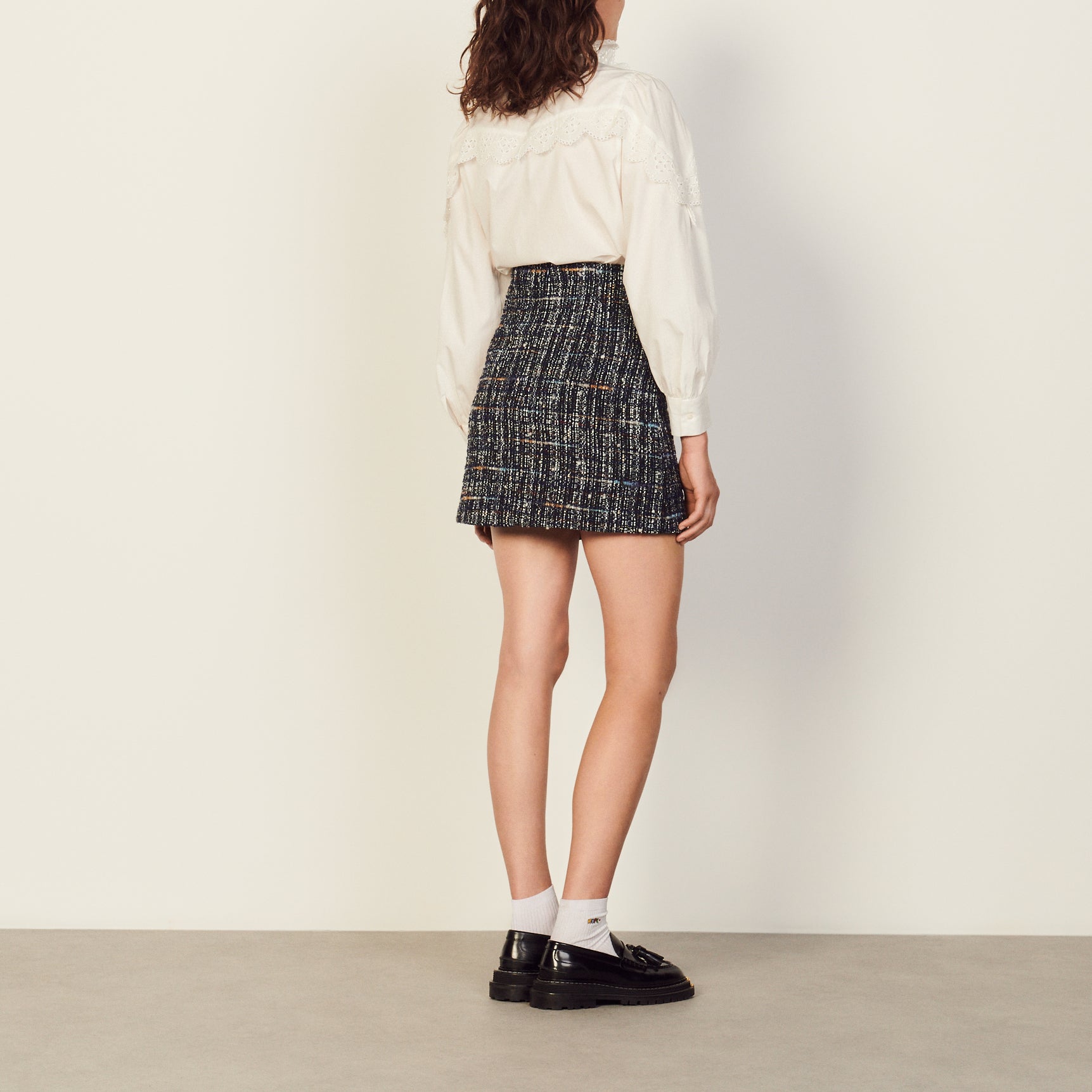 Jupe courte en tweed Sandro seconde main