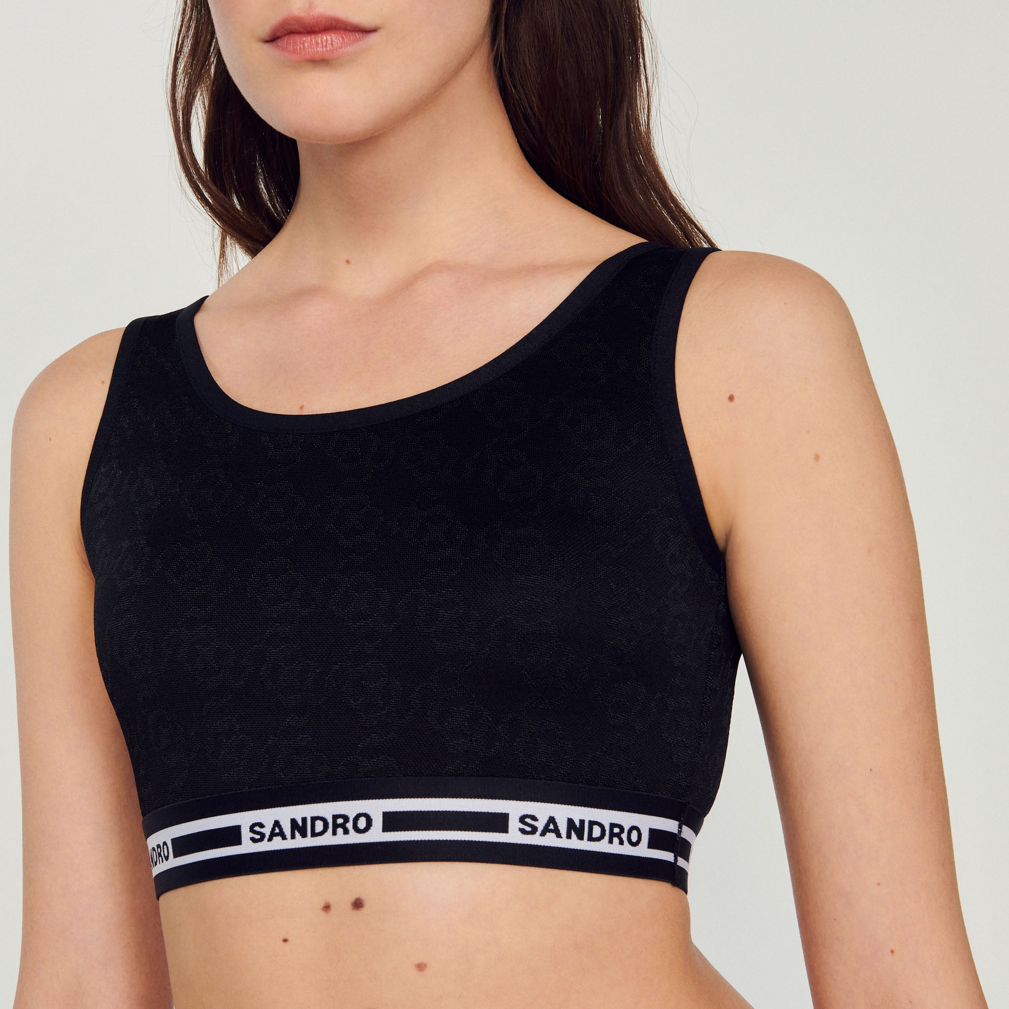 Brassière jacquard double S Sandro seconde main
