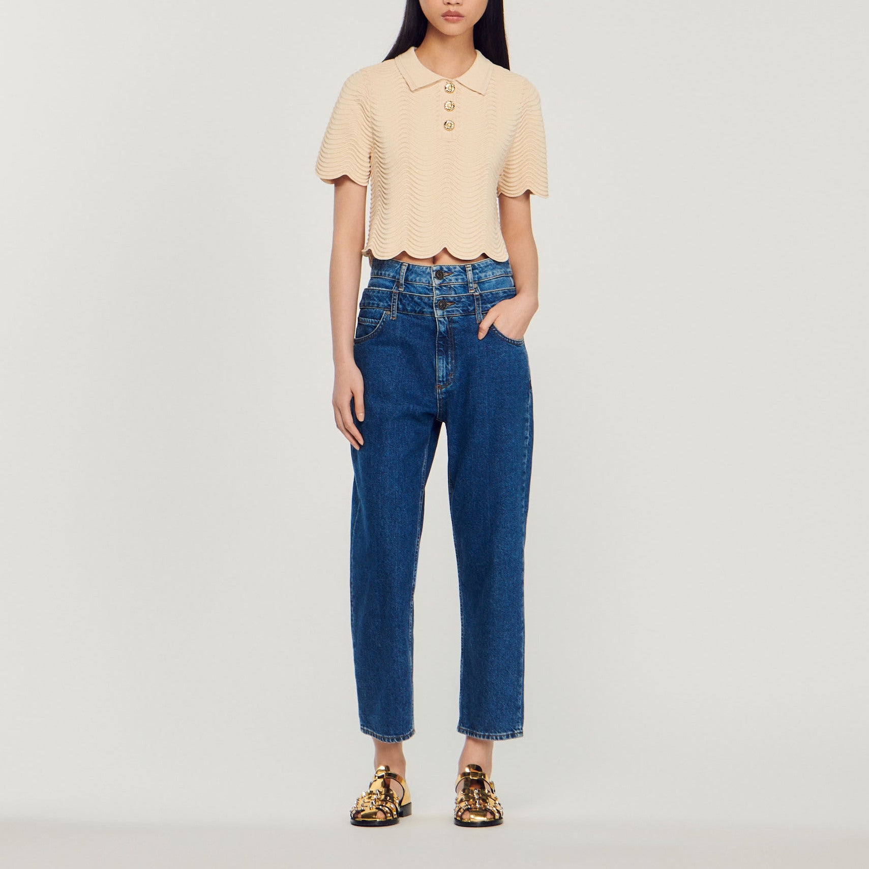 Pull court en Maille Sandro seconde main