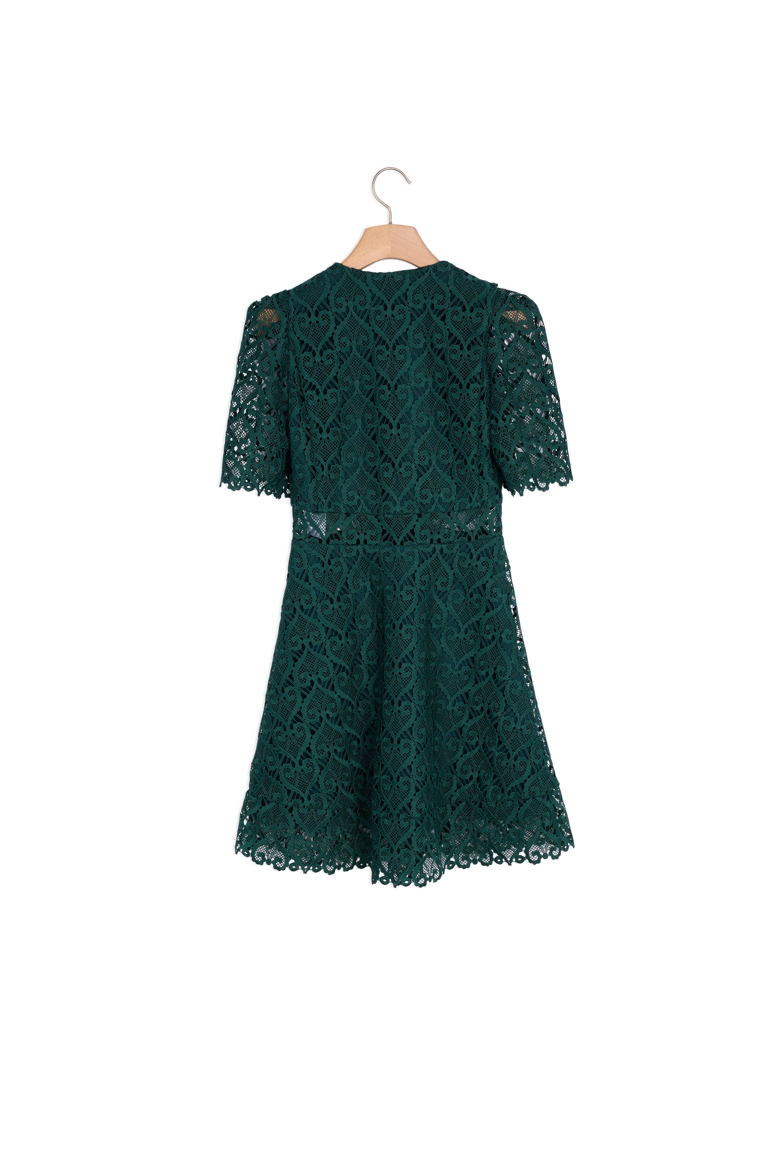 Robe courte décolleté en guipure cœur Sandro seconde main