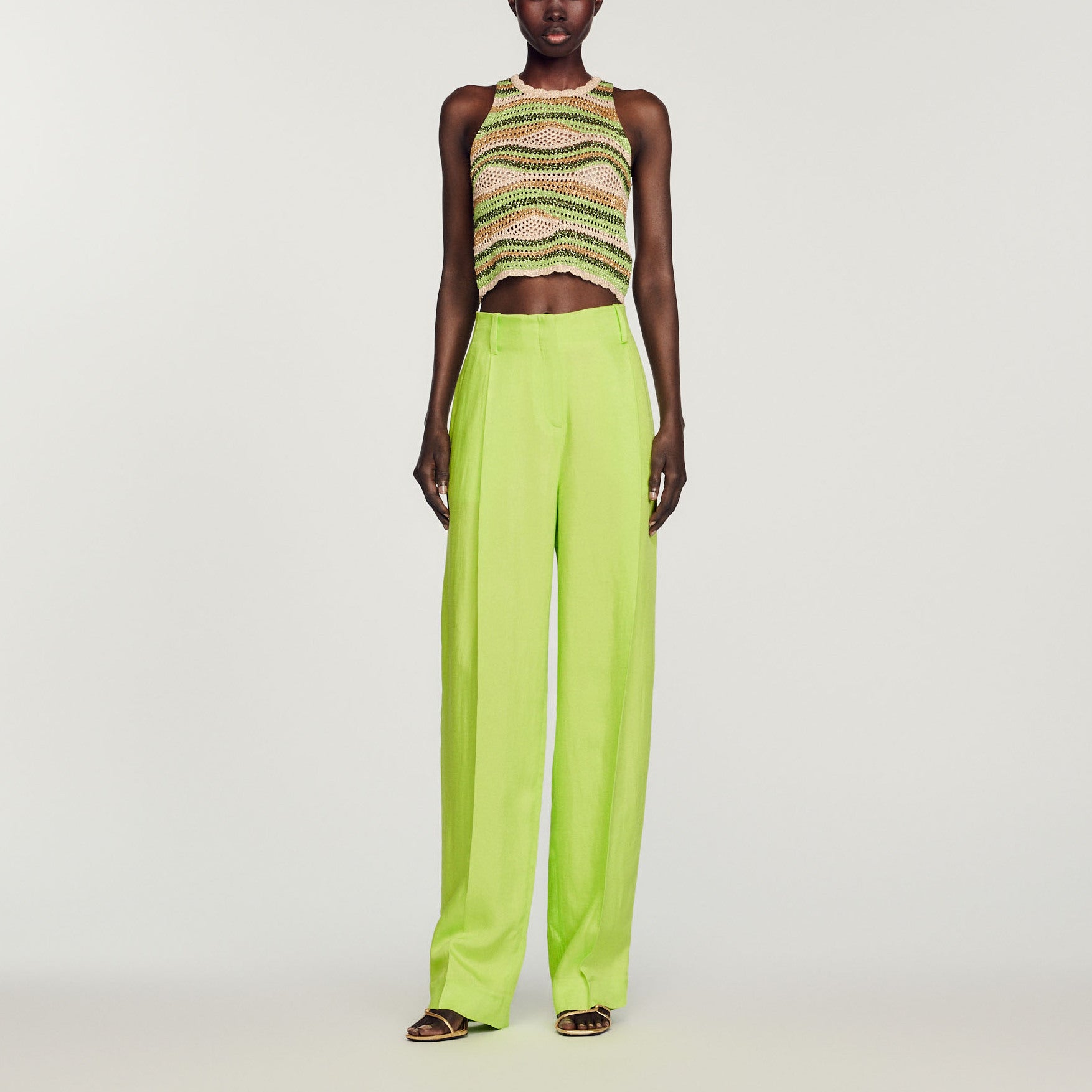 Pantalon taille haute Sandro seconde main