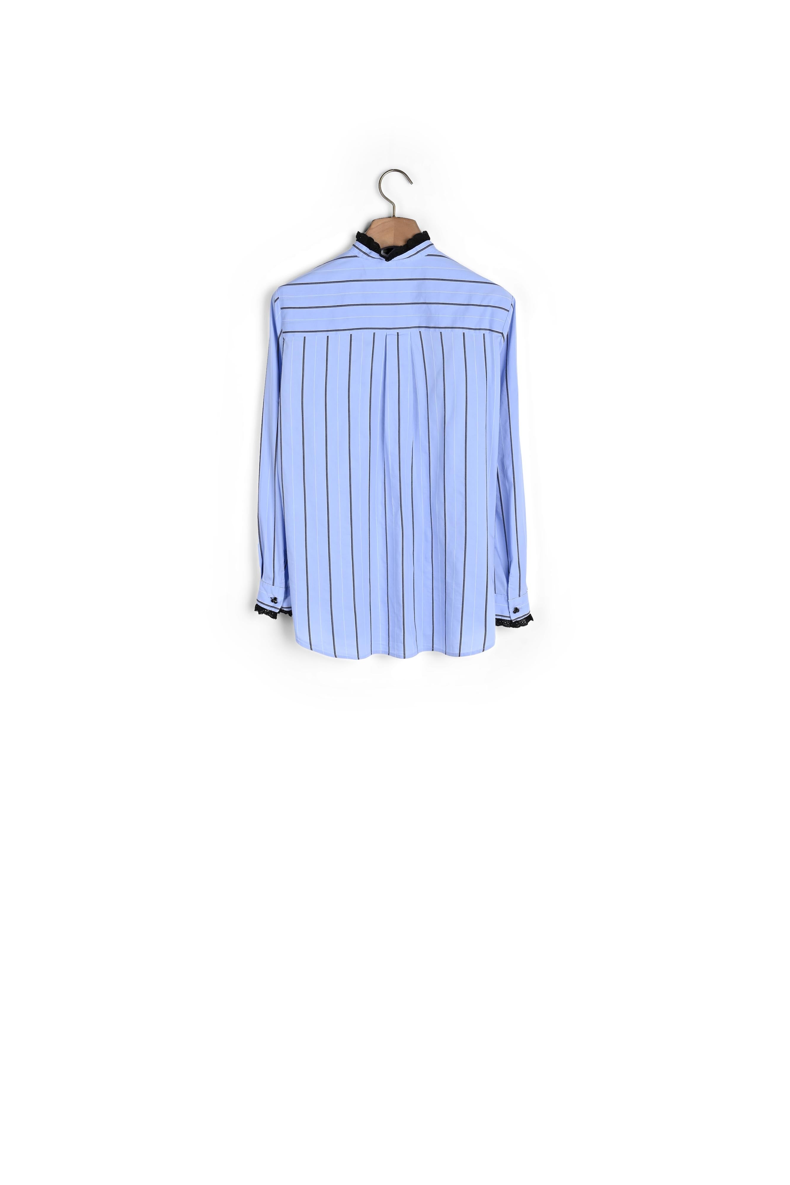 Chemise rayée avec galon de dentelle Sandro seconde main