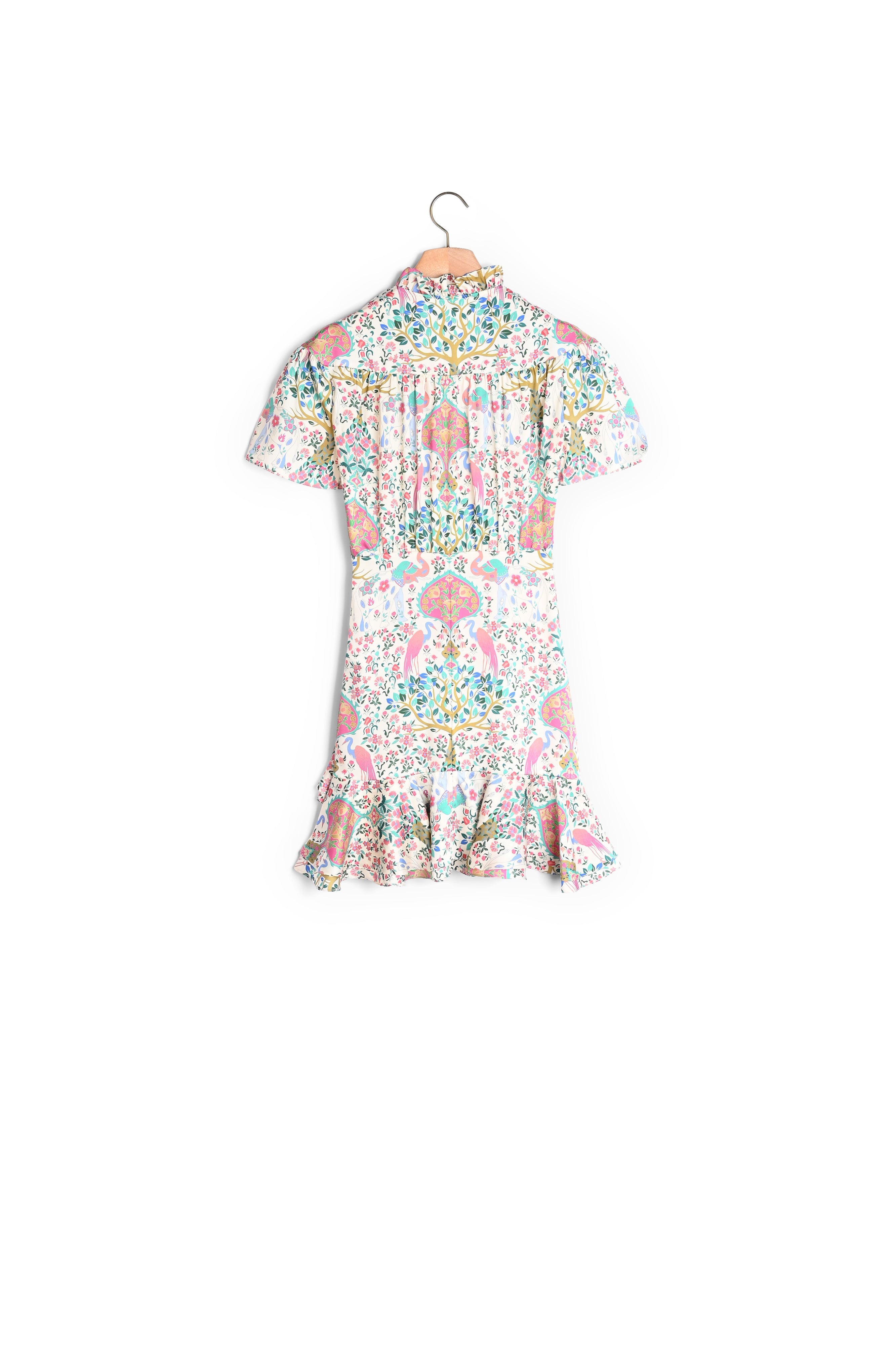 Robe courte imprimée à volants Sandro seconde main