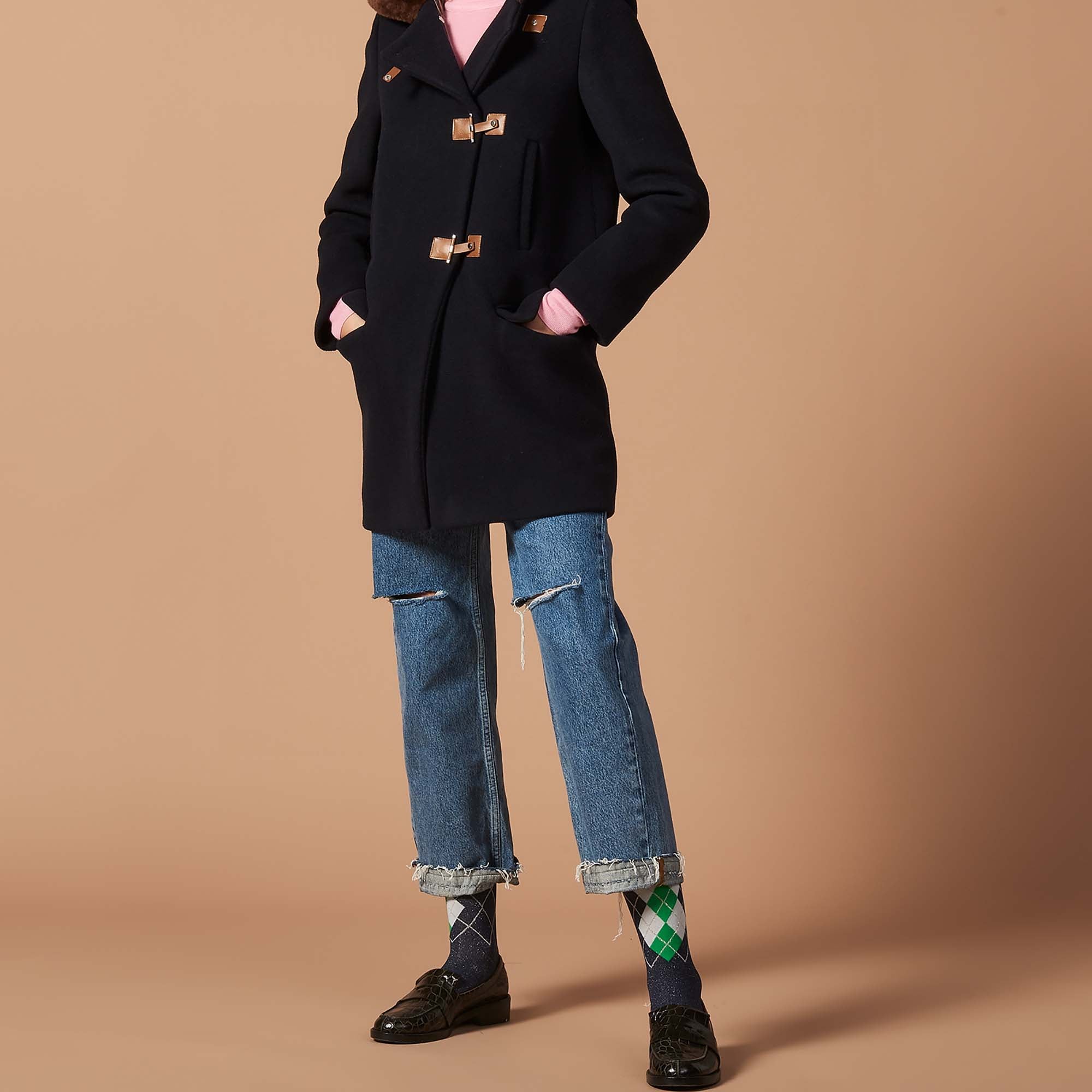 Manteau en laine style duffle coat Sandro seconde main