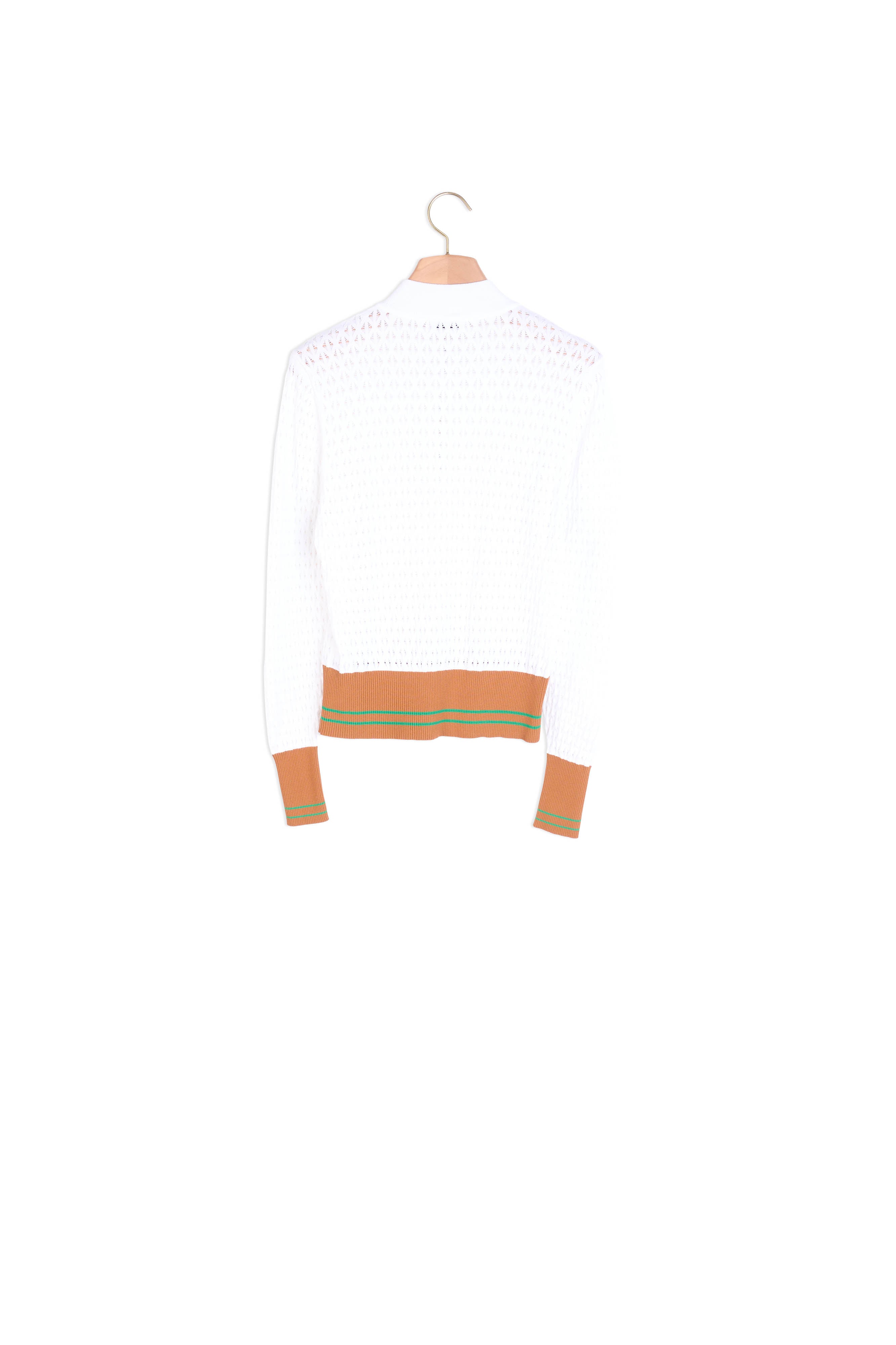 Pull ajouré avec col montant zippé Sandro seconde main