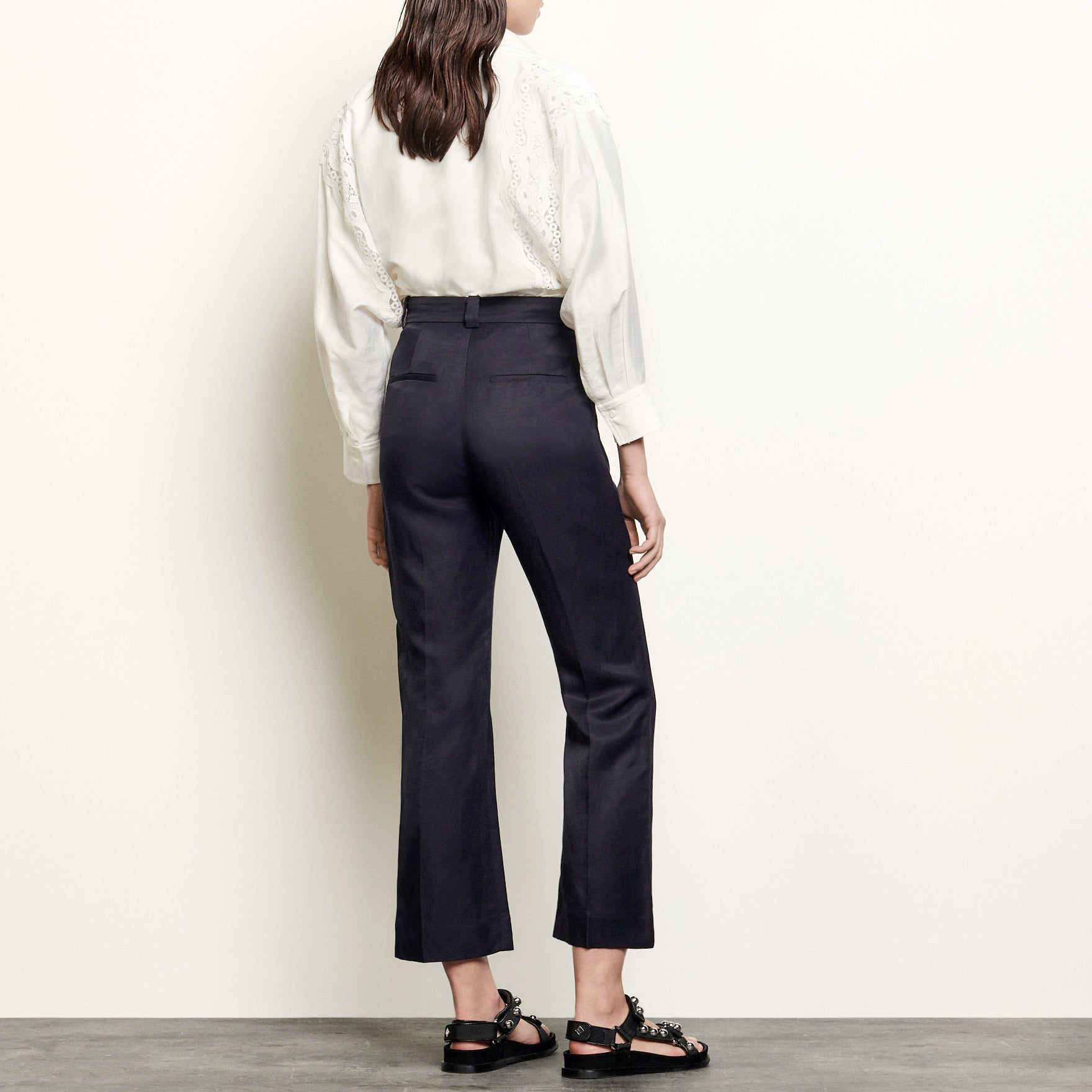 Pantalon droit à plis marqués Sandro seconde main