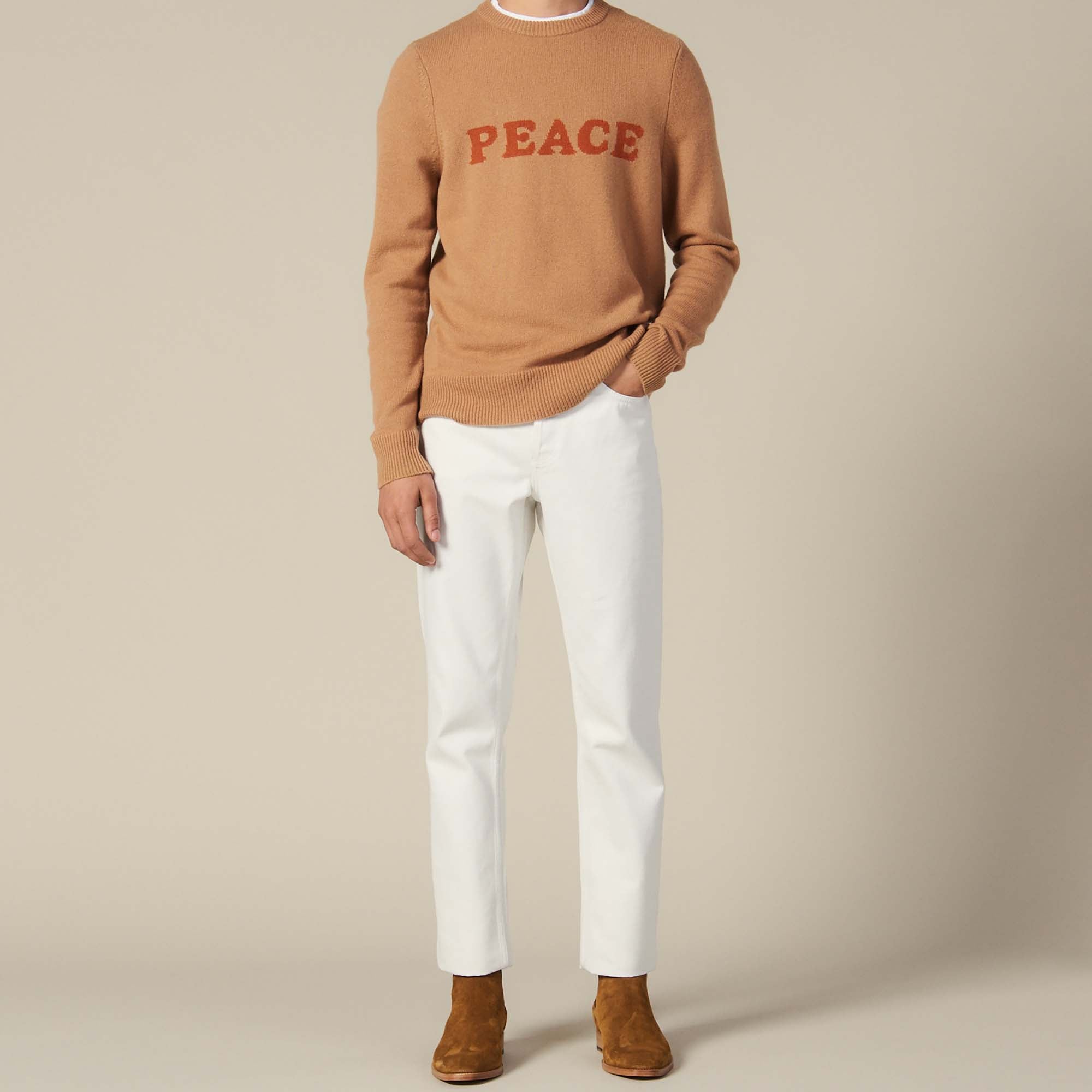 Pull en laine et cachemire à message Sandro seconde main