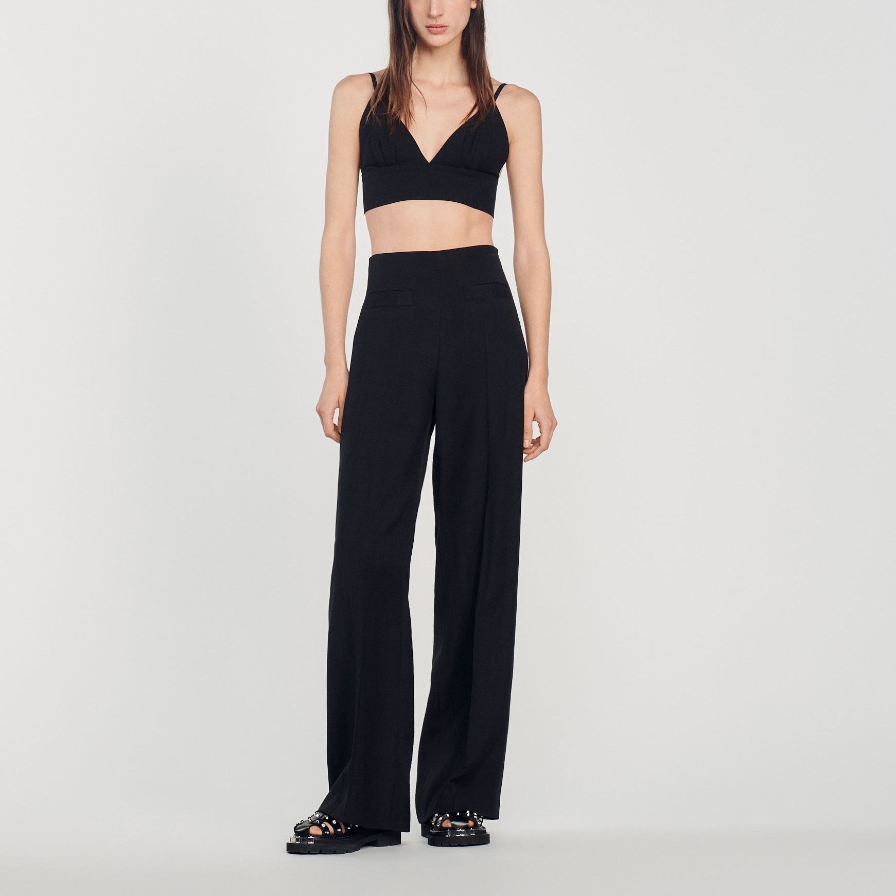 Pantalon jambe large Sandro seconde main