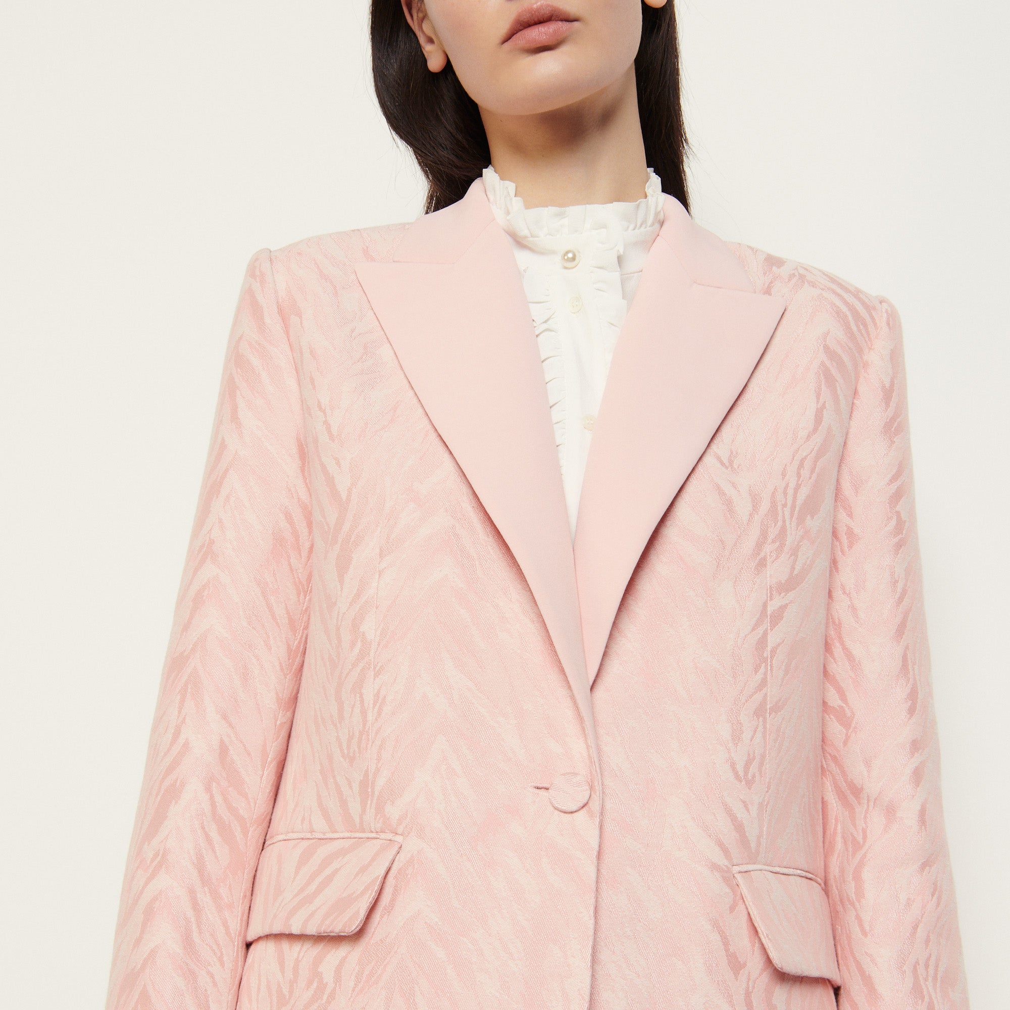 Veste tailleur en jacquard zébré Sandro seconde main