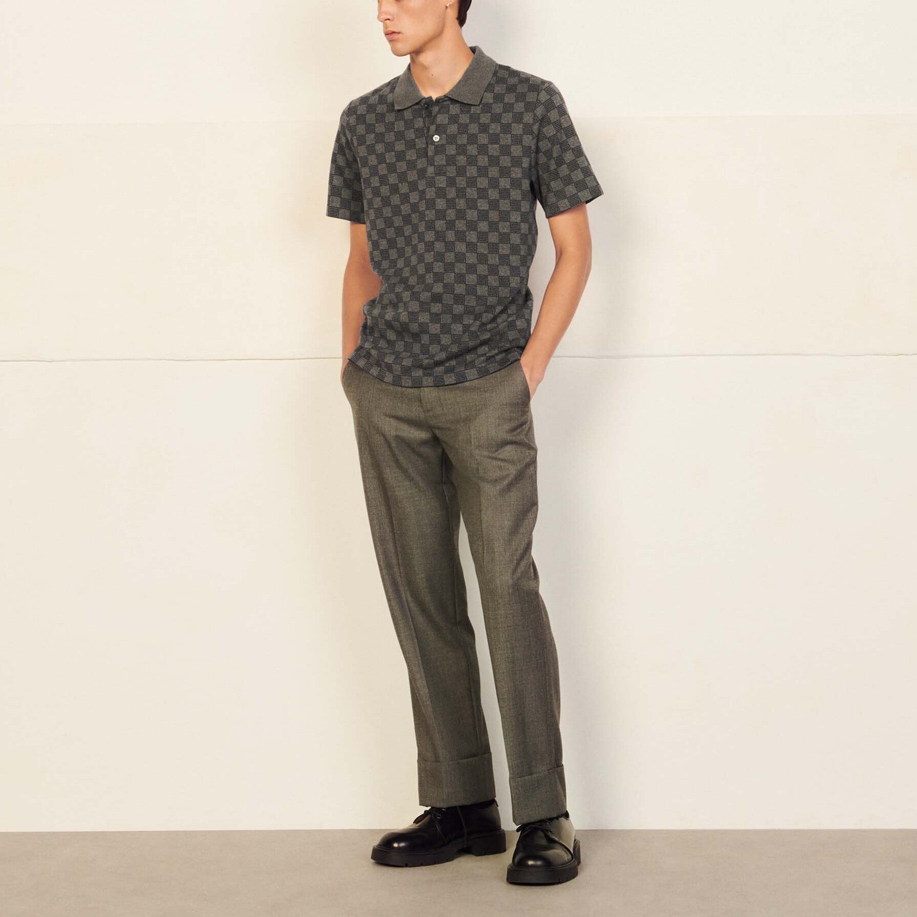 T-shirt Anthracite Sandro seconde main