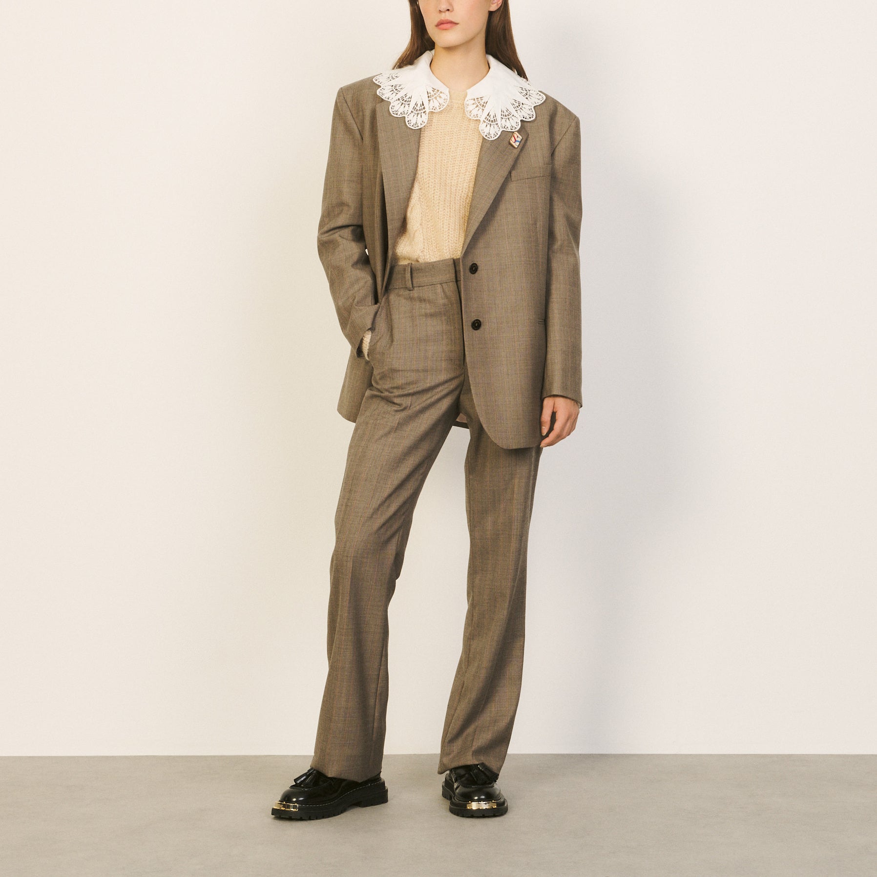Pantalon Taupe Sandro seconde main