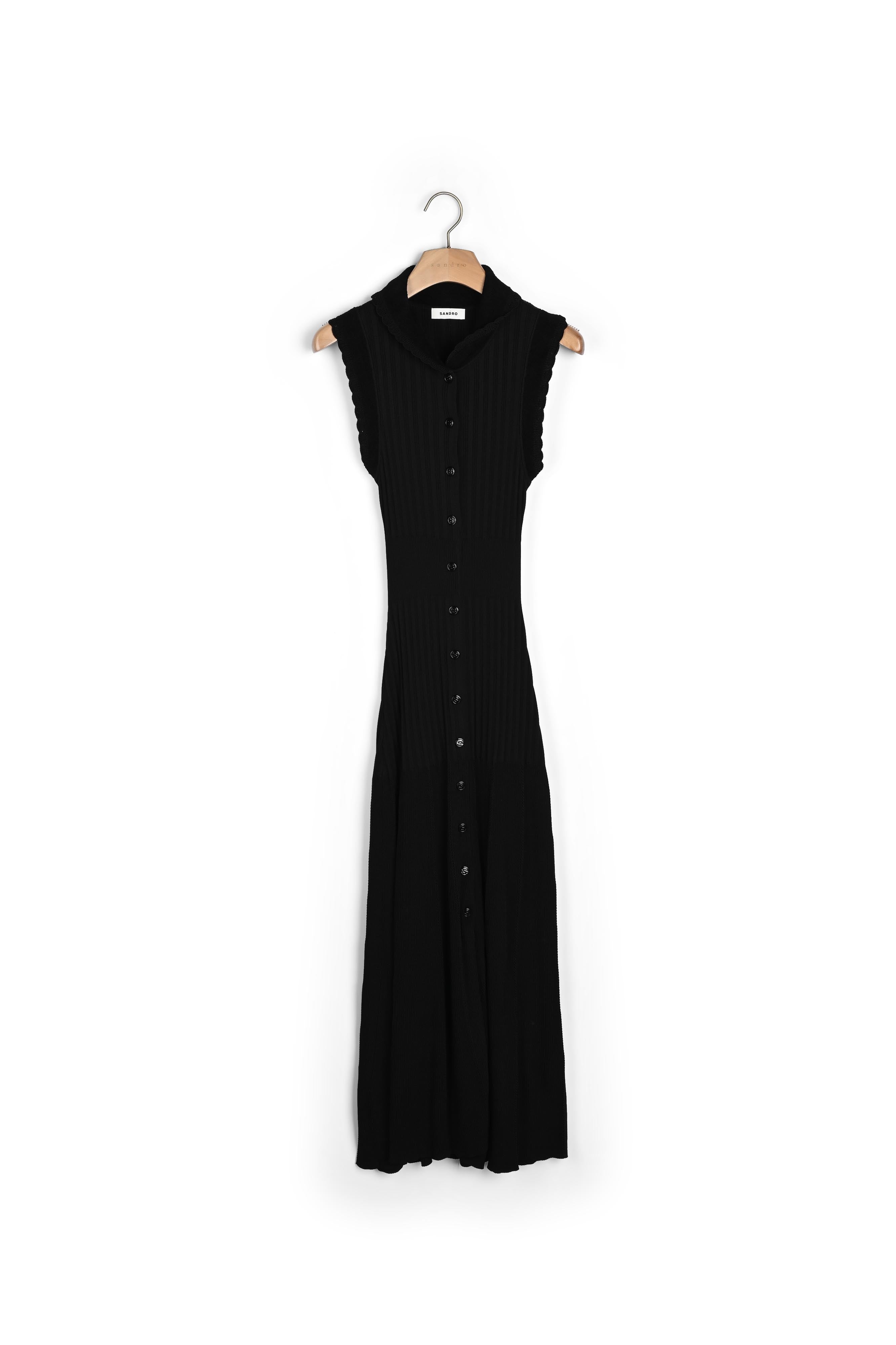 Robe longue côtelée Sandro seconde main