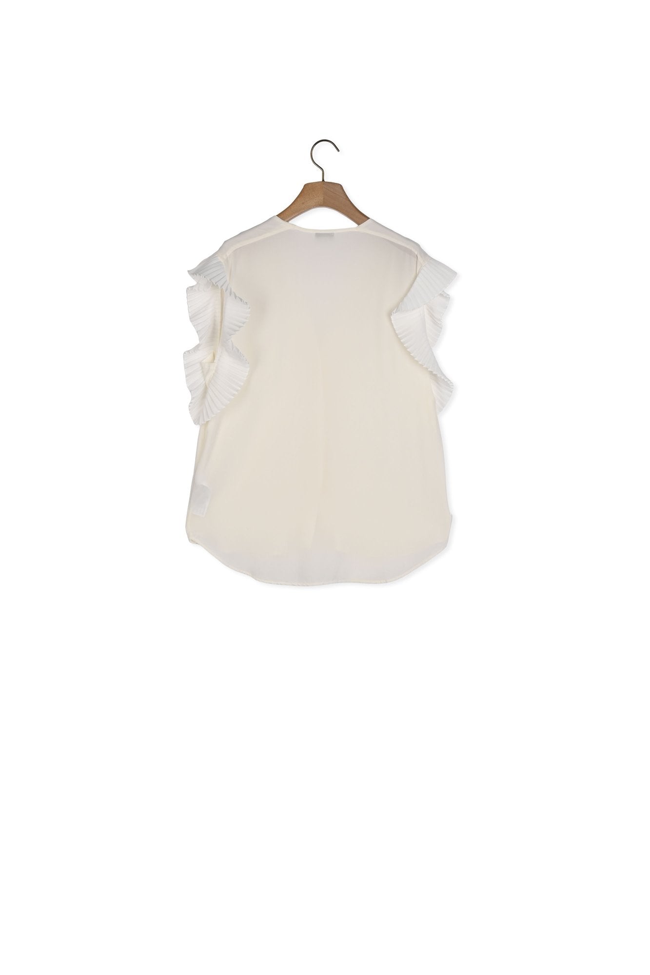 Chemise en soie avec volant plissé Sandro seconde main