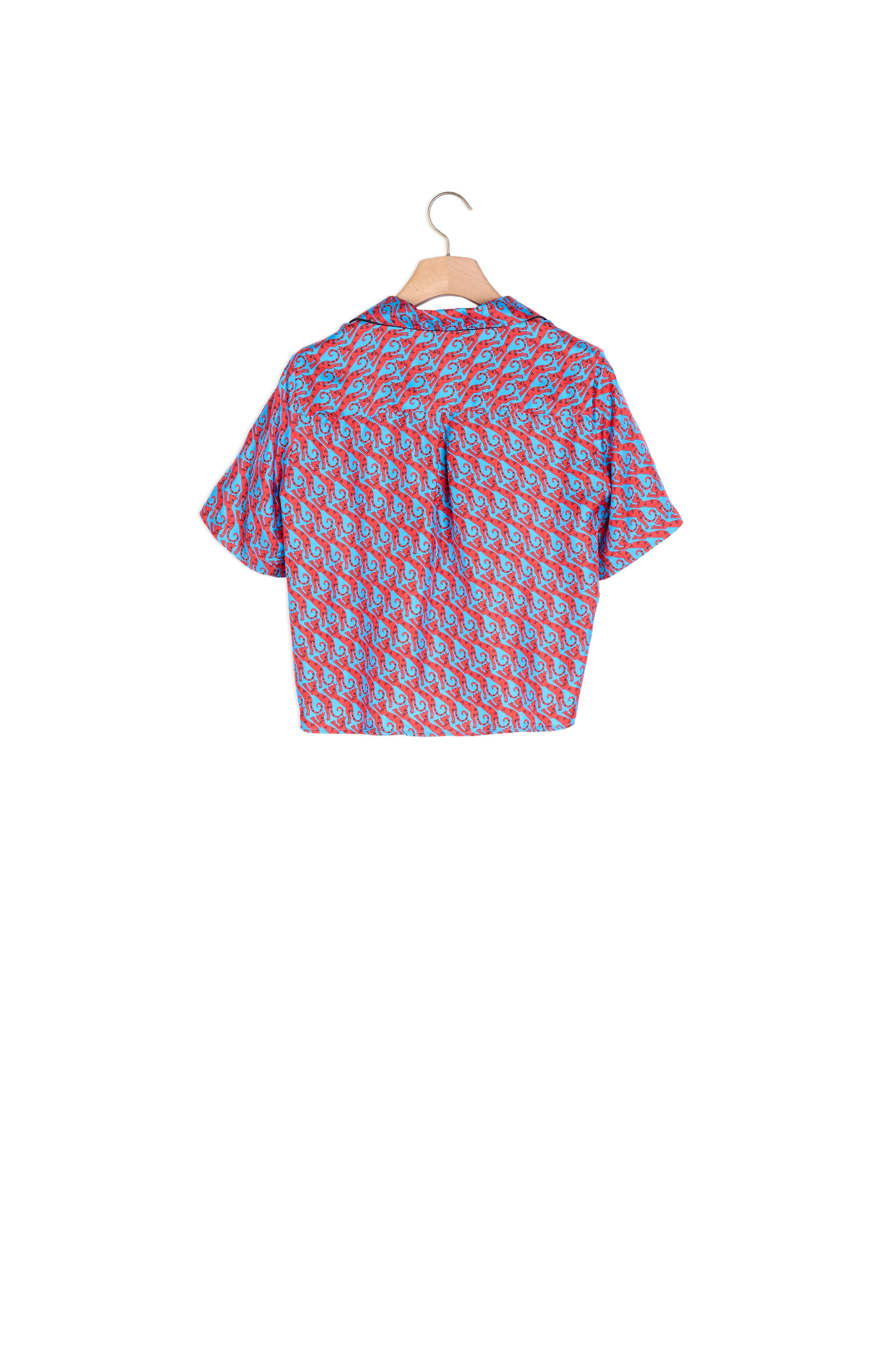 Chemise pyjama en soie imprimée Sandro seconde main