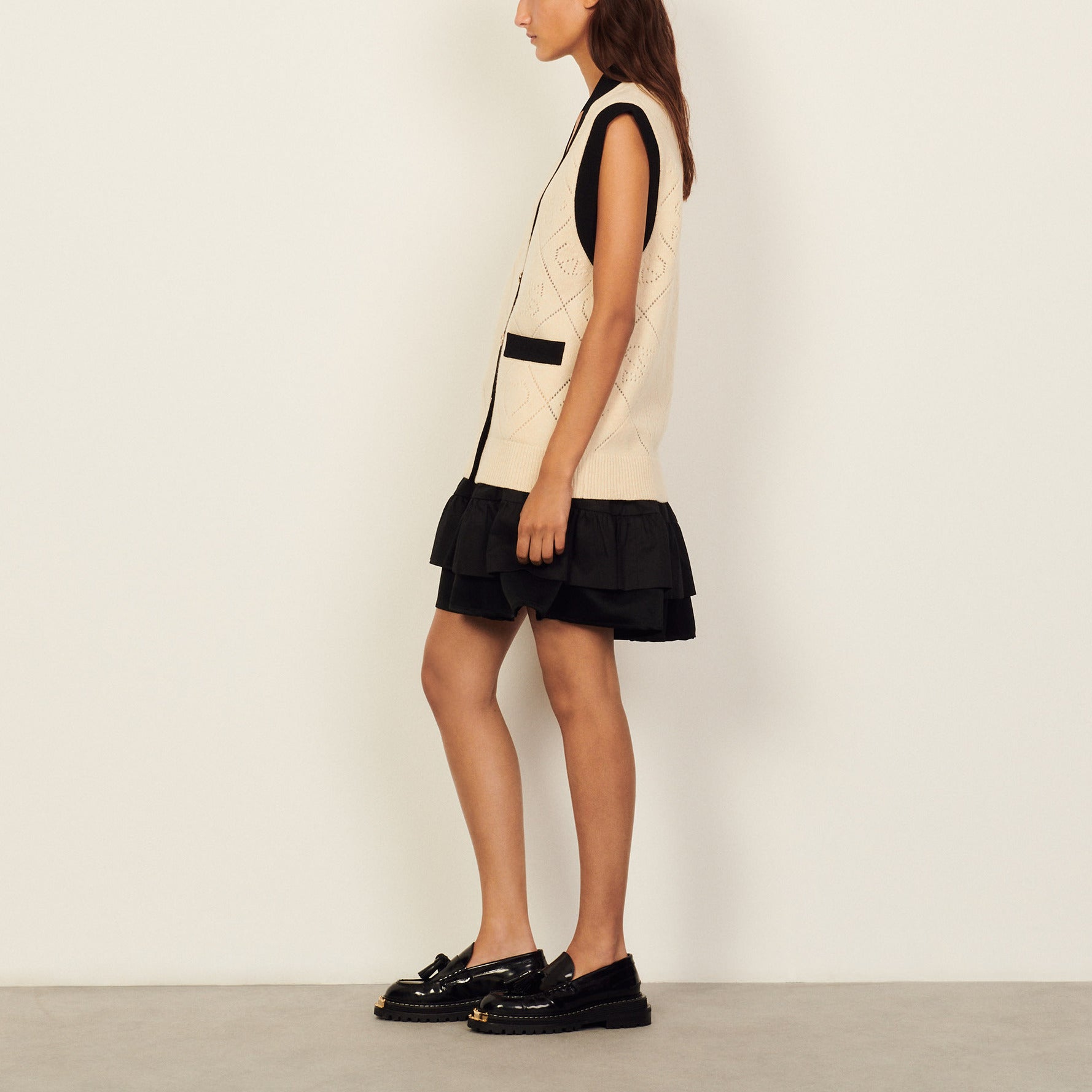 Cardi coat oversize sans manches Sandro seconde main