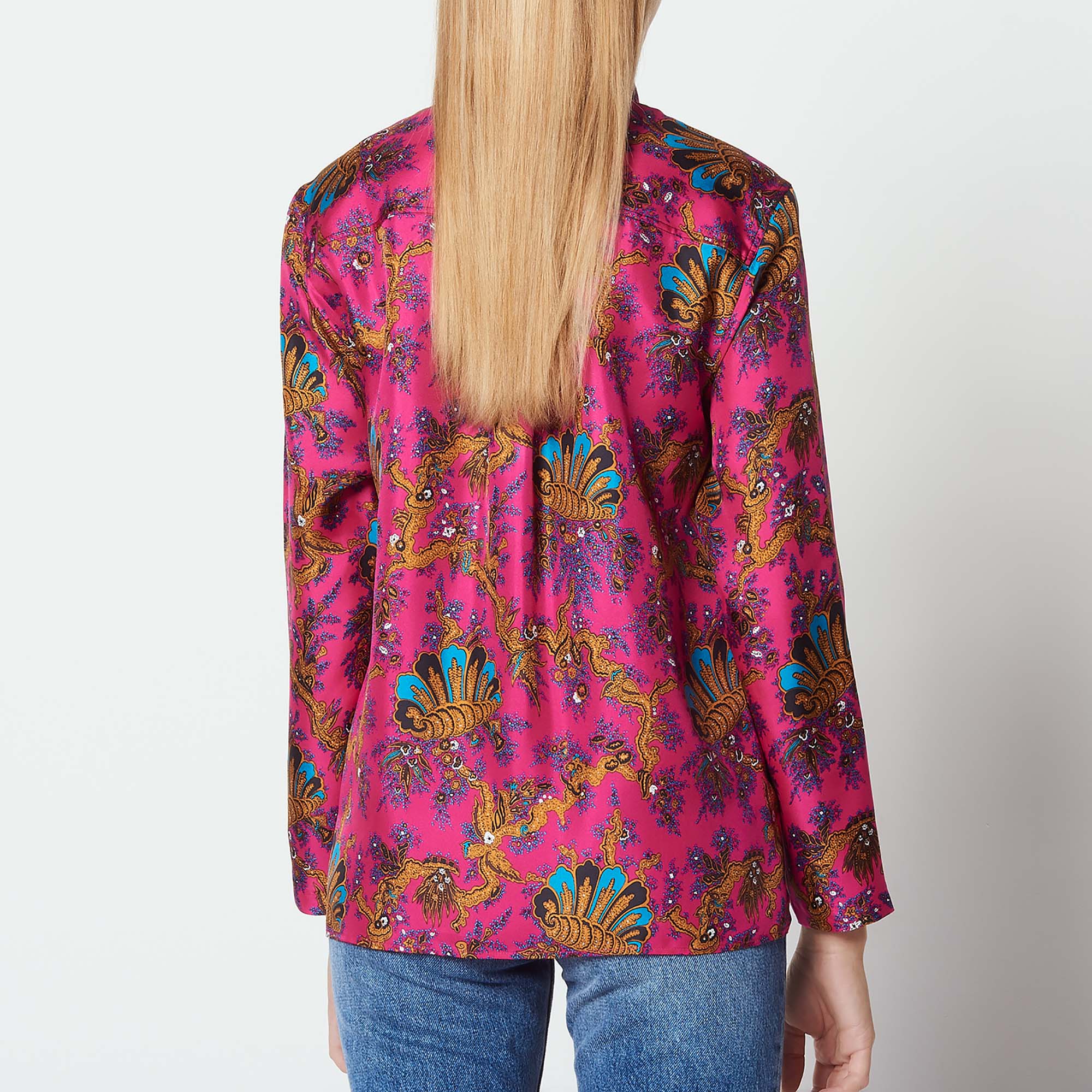 Chemise en soie imprimée Sandro seconde main