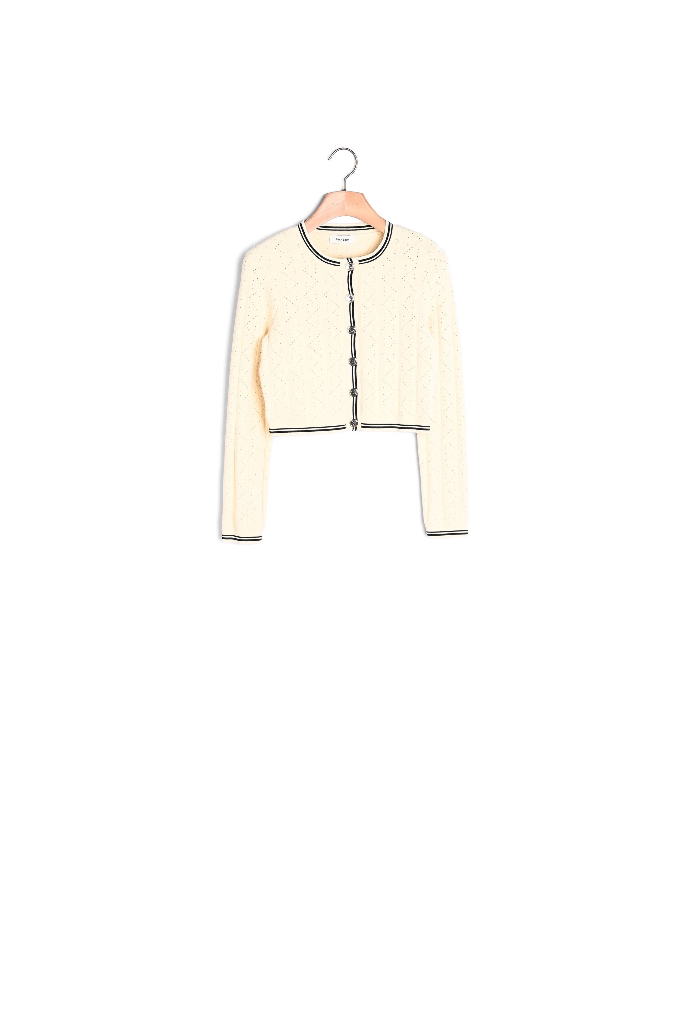 Cardigan court en Maille pointelle Sandro seconde main