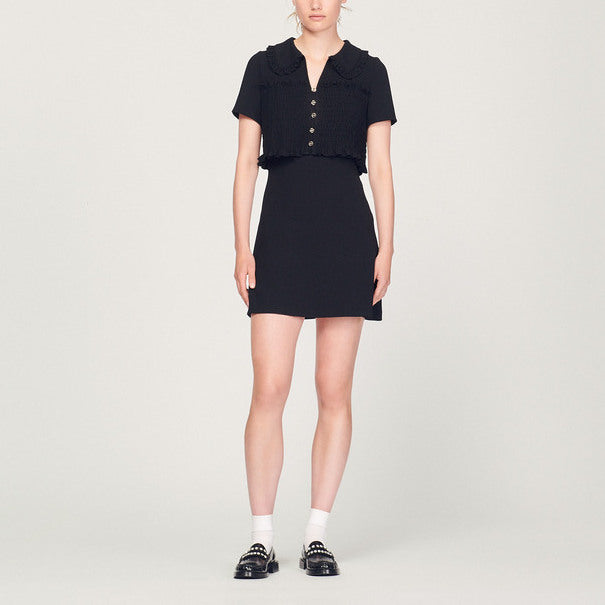 Robe courte smockée Sandro seconde main