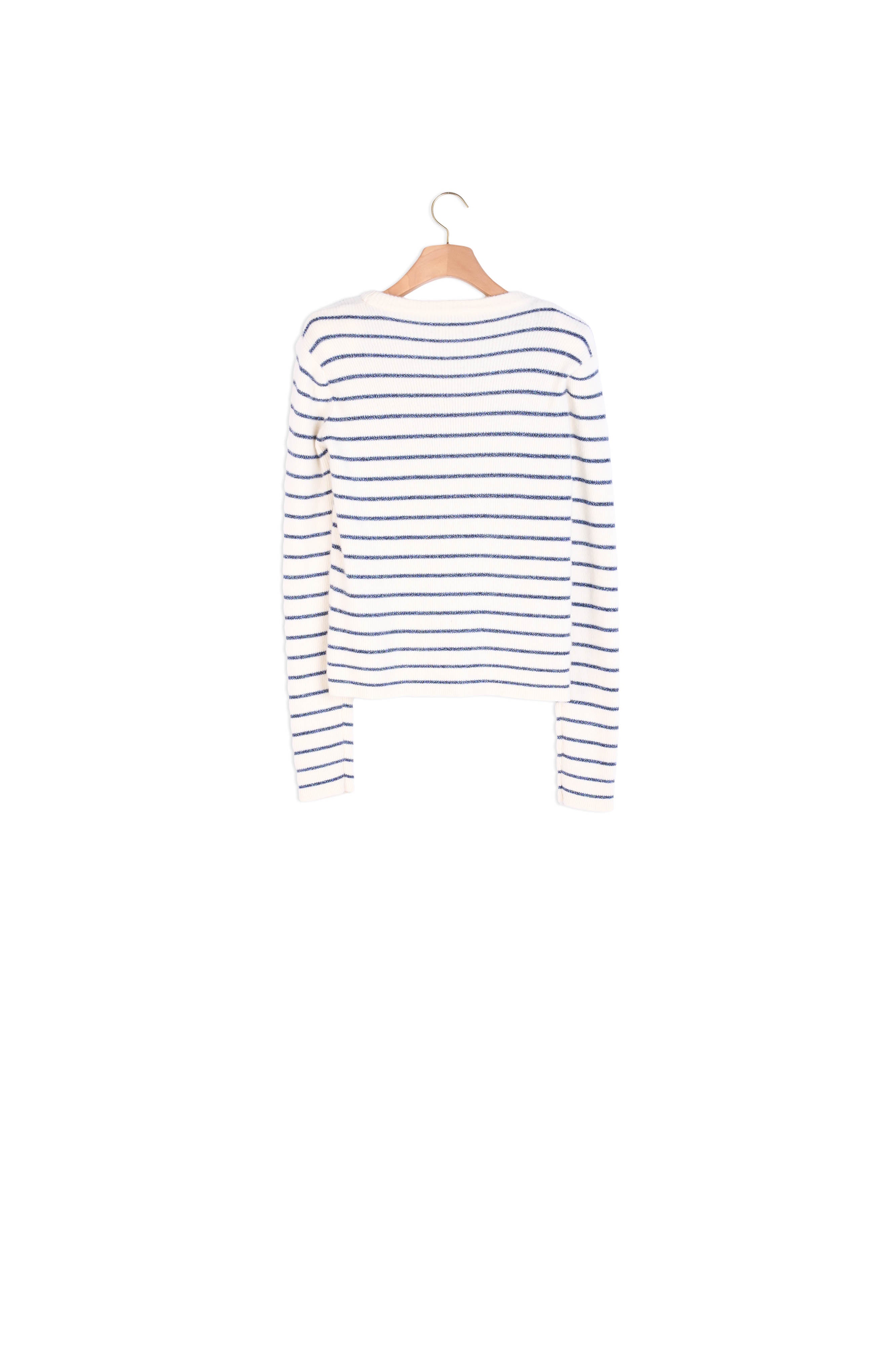 Pull inspiration marinière avec lurex Sandro seconde main