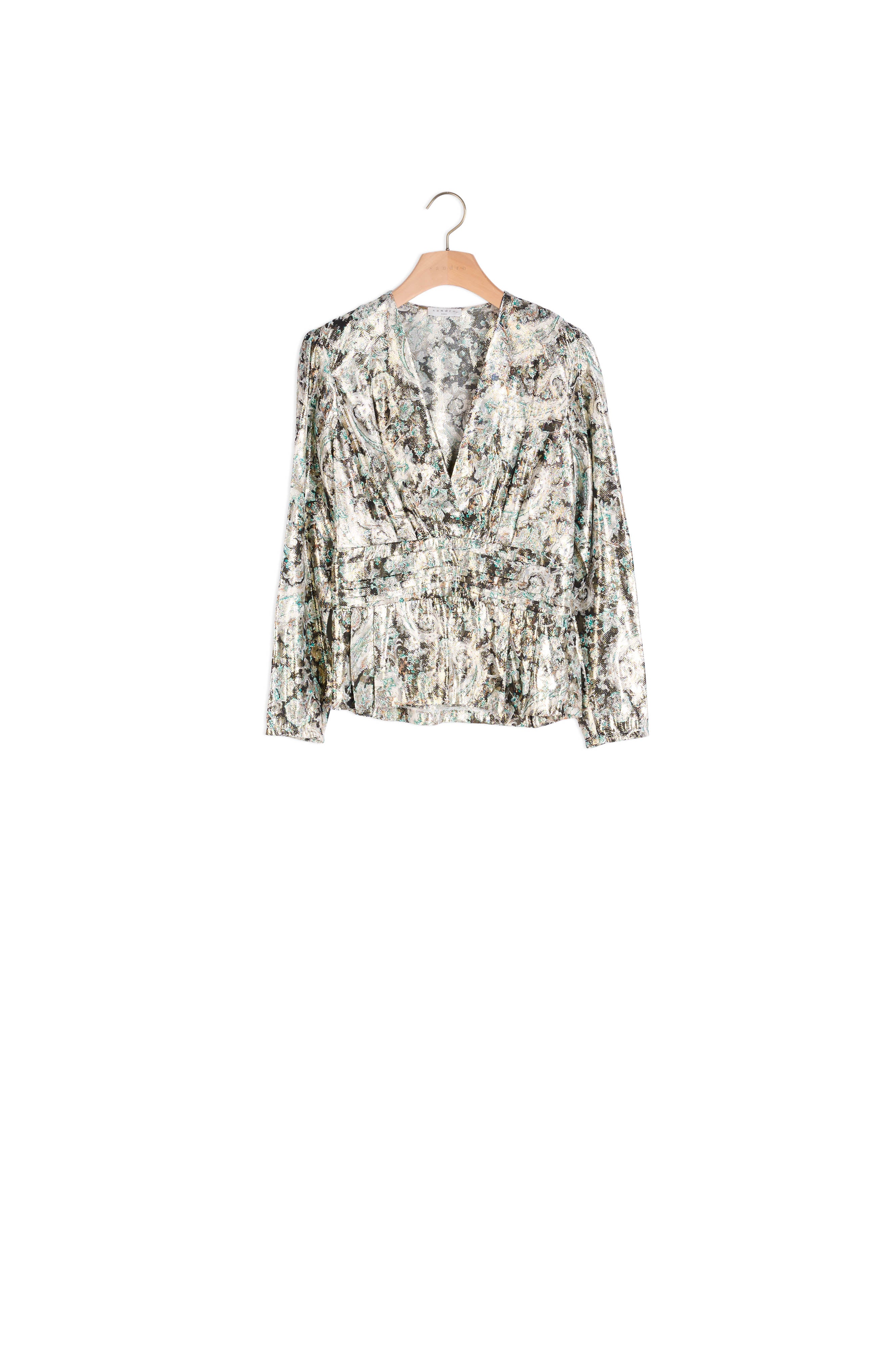 Top en jacquard lurex Sandro seconde main