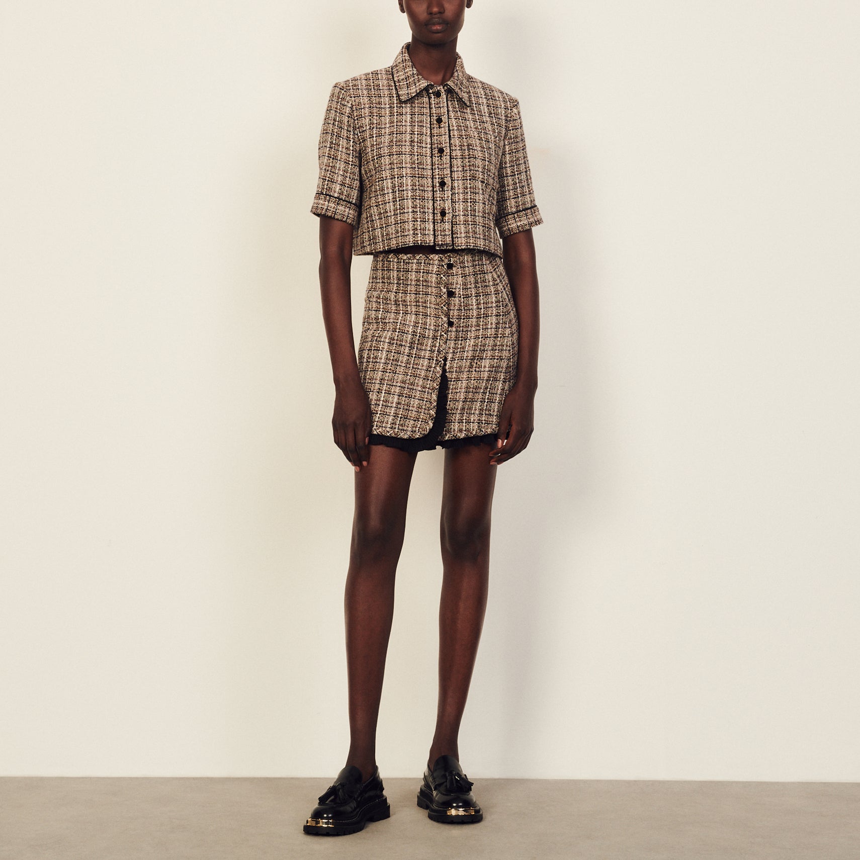 Veste courte en tweed Sandro seconde main