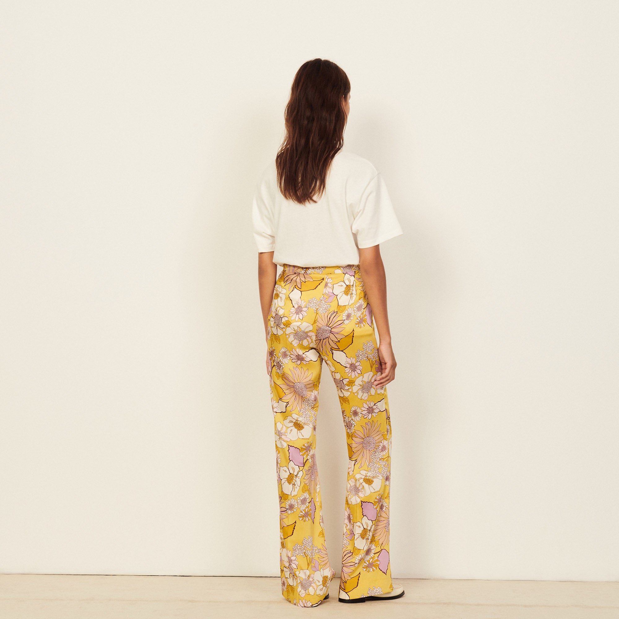 Pantalon fluide imprimé Sandro seconde main