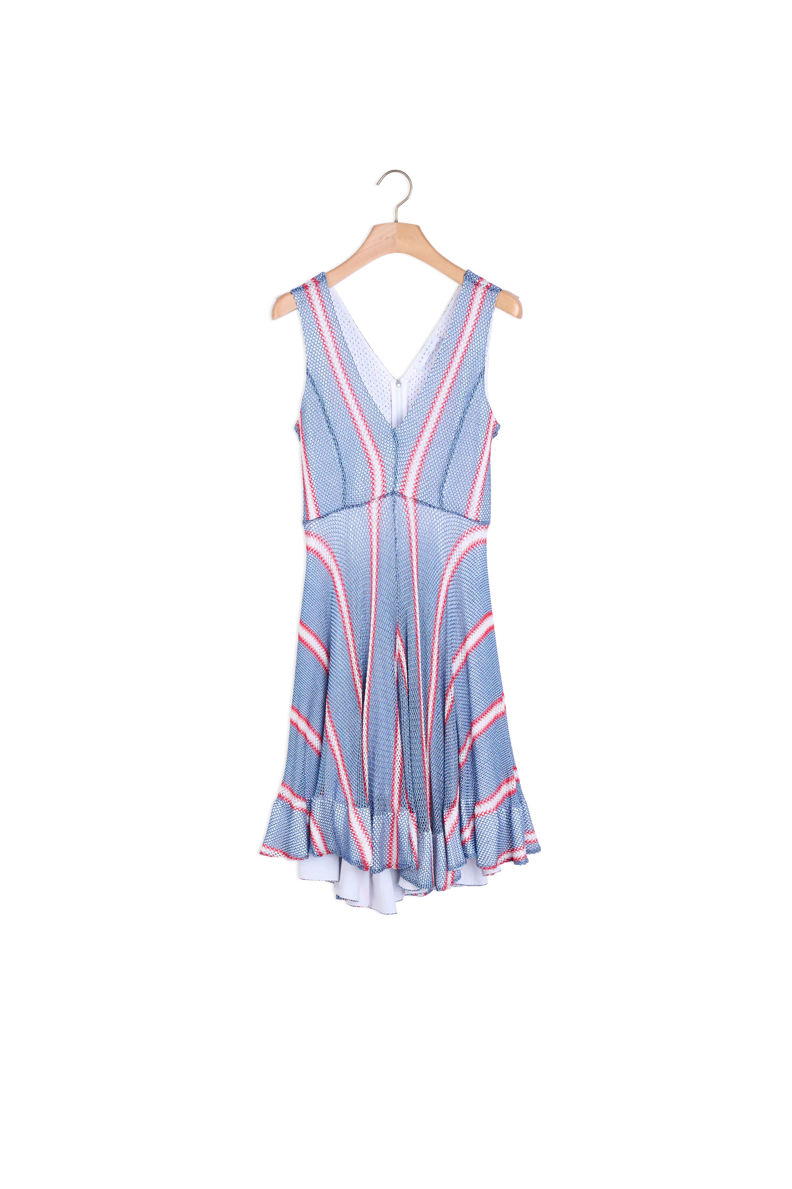 Robe vaporeuse à rayures colorées Sandro seconde main